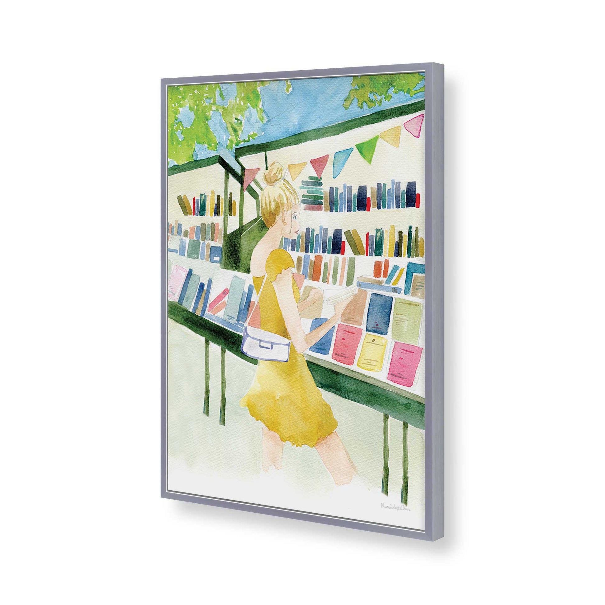 [Color:Polished Chrome], Picture of art in a Polished Chrome frame of the corner