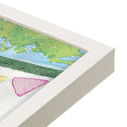 [Color:Opaque White], Picture of art in a Opaque White frame at an angle