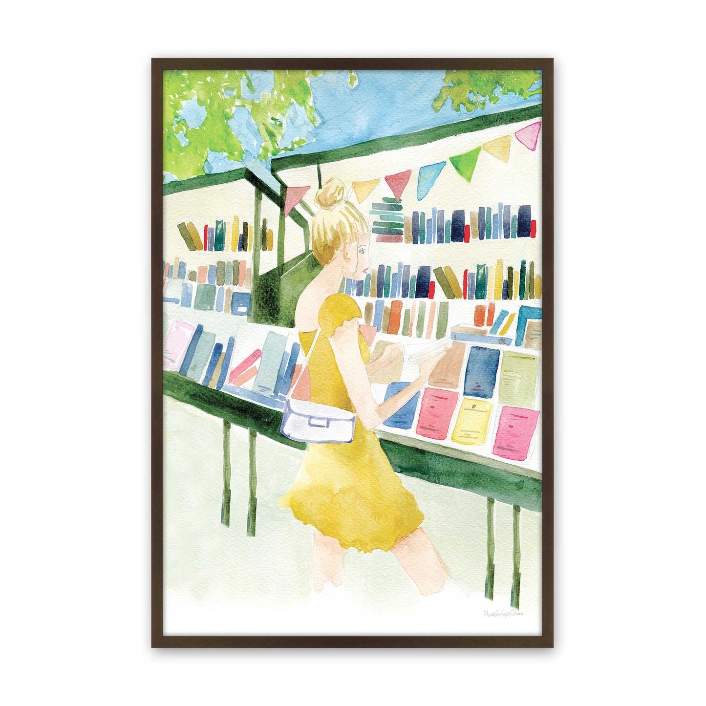 [Color:Brown], Picture of art in a Brown frame