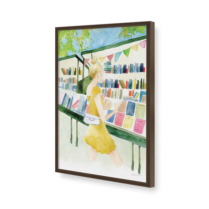 [Color:Brown], Picture of art in a Brown frame of the corner