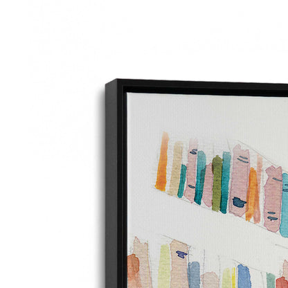 [Color:Satin Black], Picture of art in a Satin Black frame at an angle