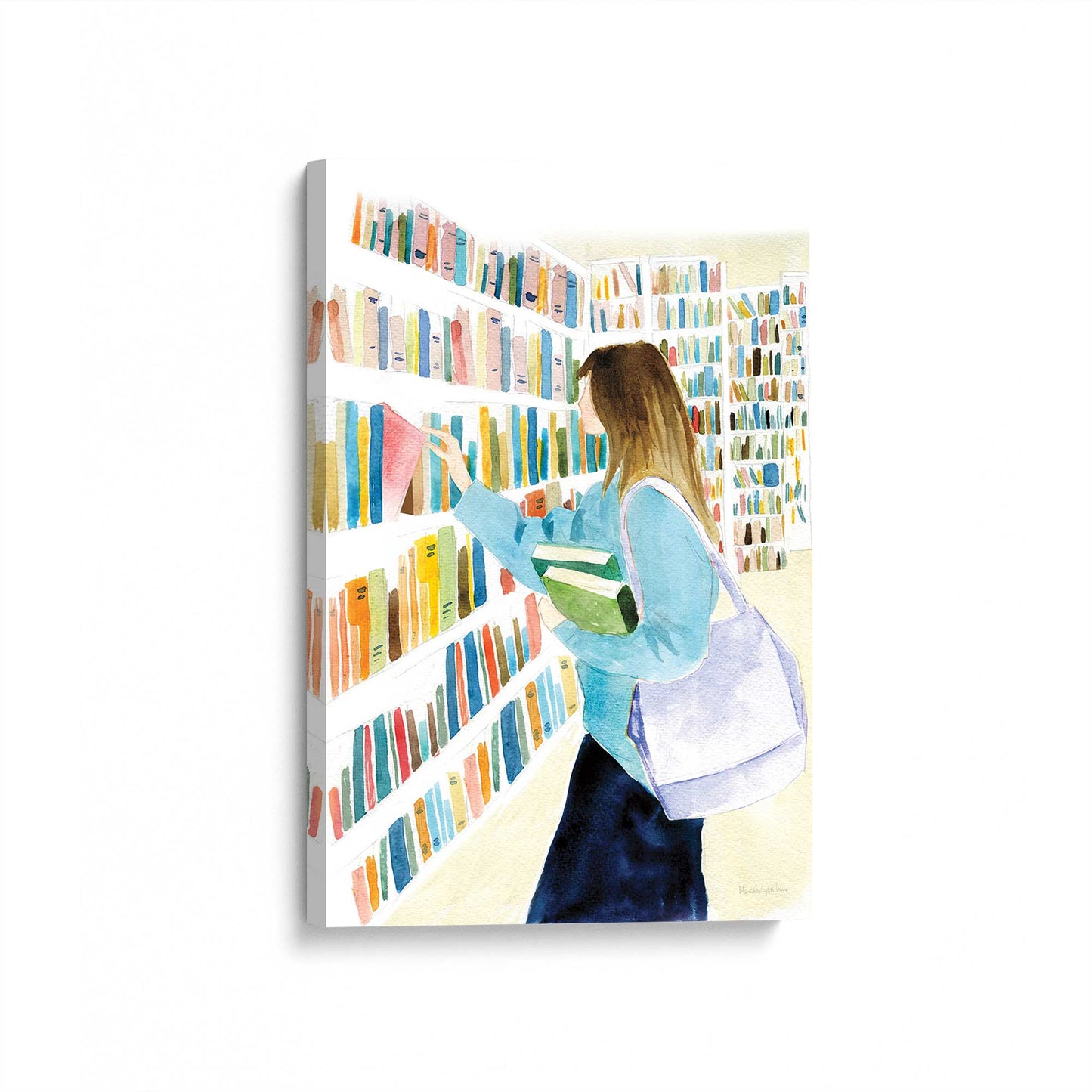 [Color:Stretched Canvas], Picture of art at an angle