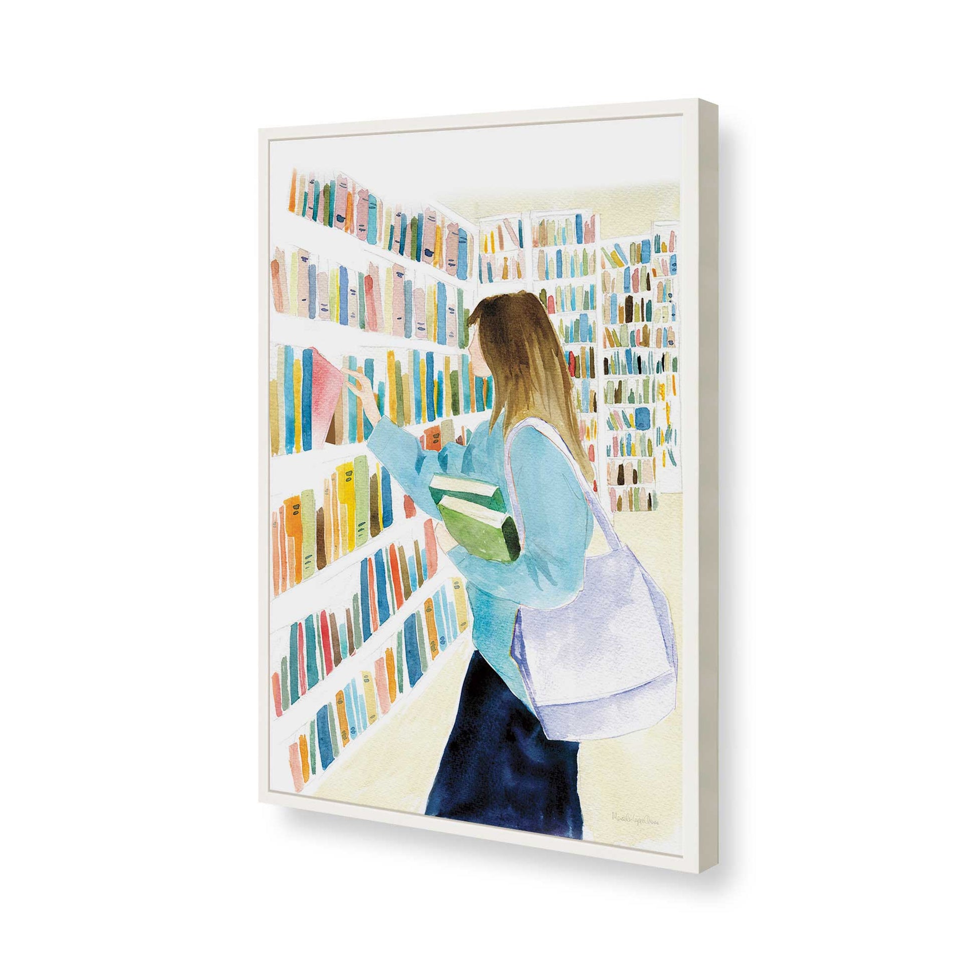 [Color:Opaque White], Picture of art in a Opaque White frame of the corner