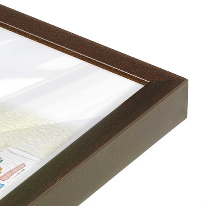 [Color:Belvinder Brown], Picture of art in a Belvinder Brown frame at an angle