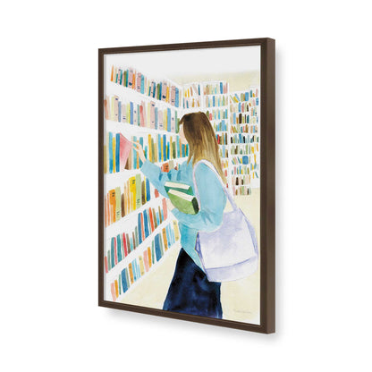 [Color:Brown], Picture of art in a Brown frame of the corner