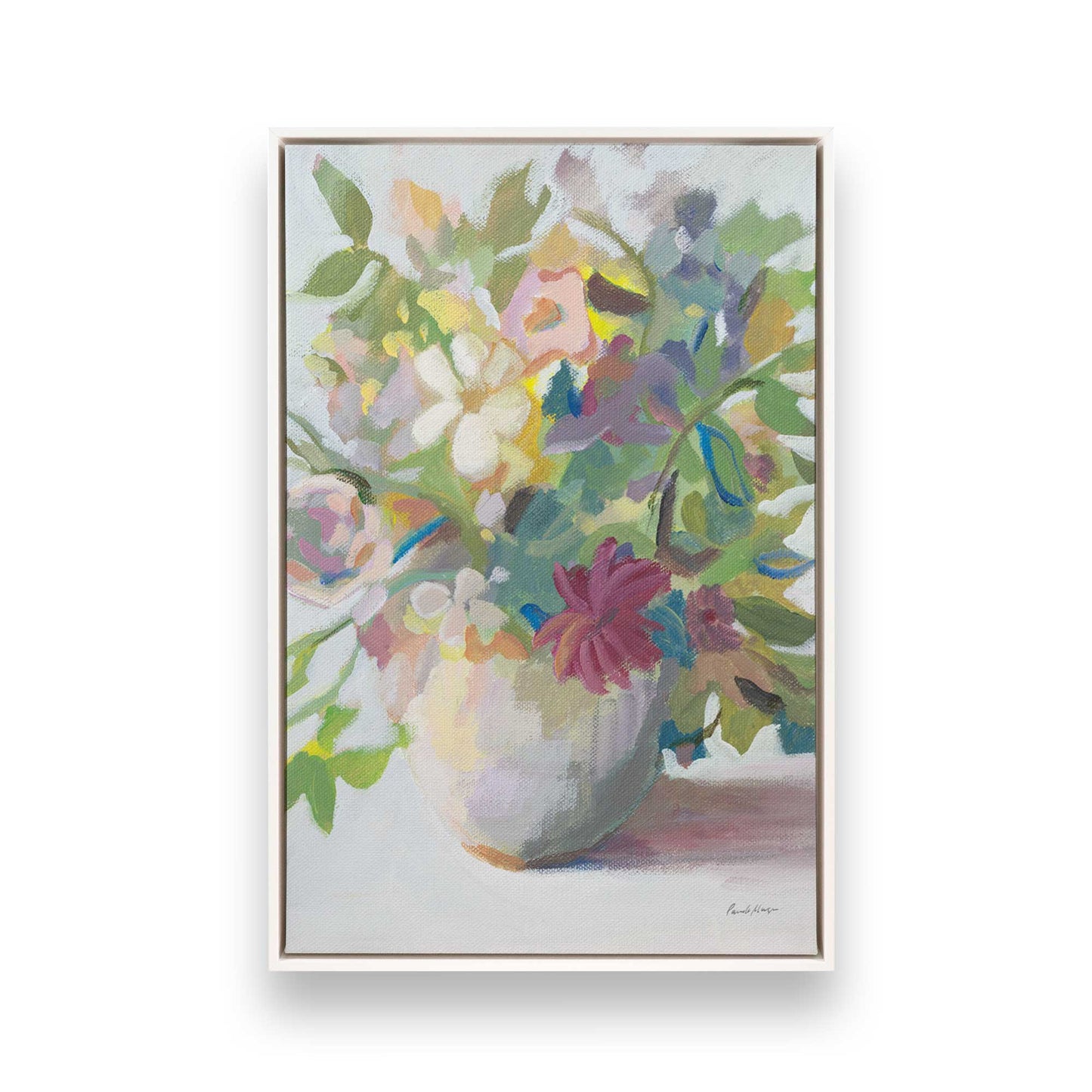 [Color:Opaque White], Picture of art in a White frame