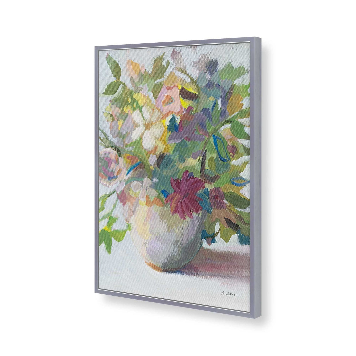 [Color:Polished Chrome], Picture of art in a Polished Chrome frame of the corner