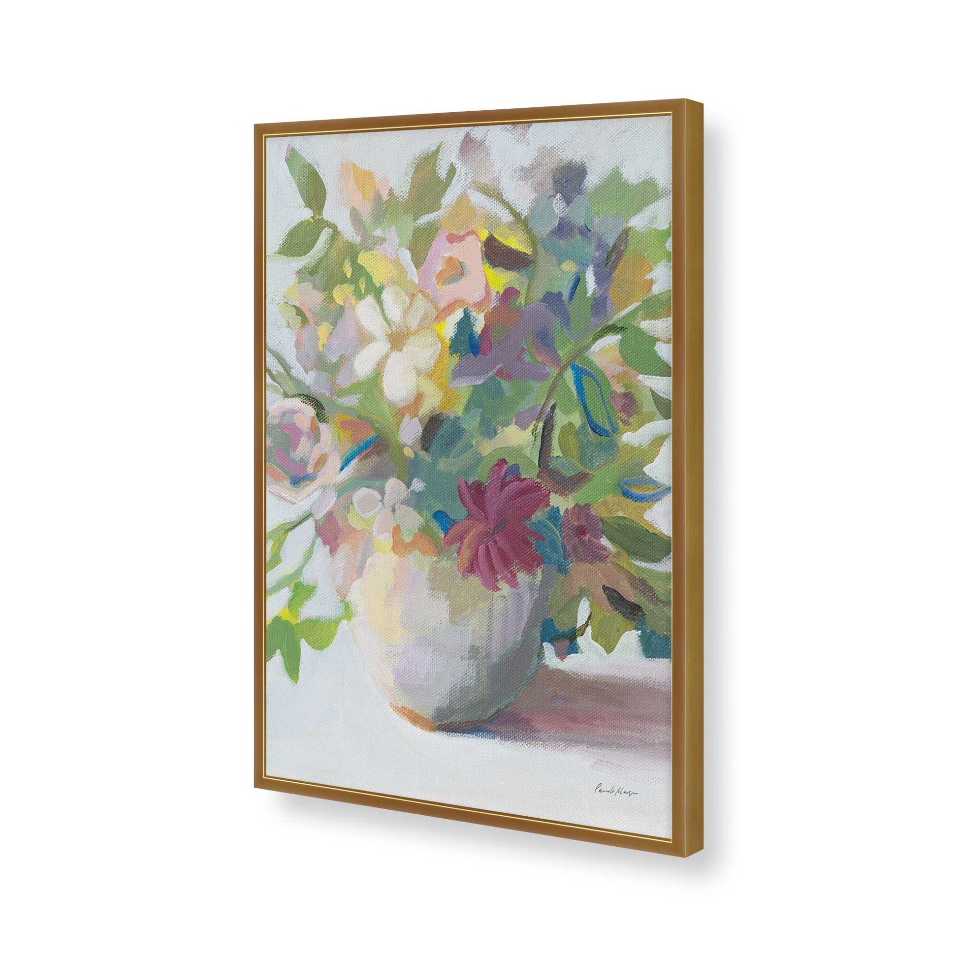 [Color:Polished Gold], Picture of art in a Polished Gold frame of the corner
