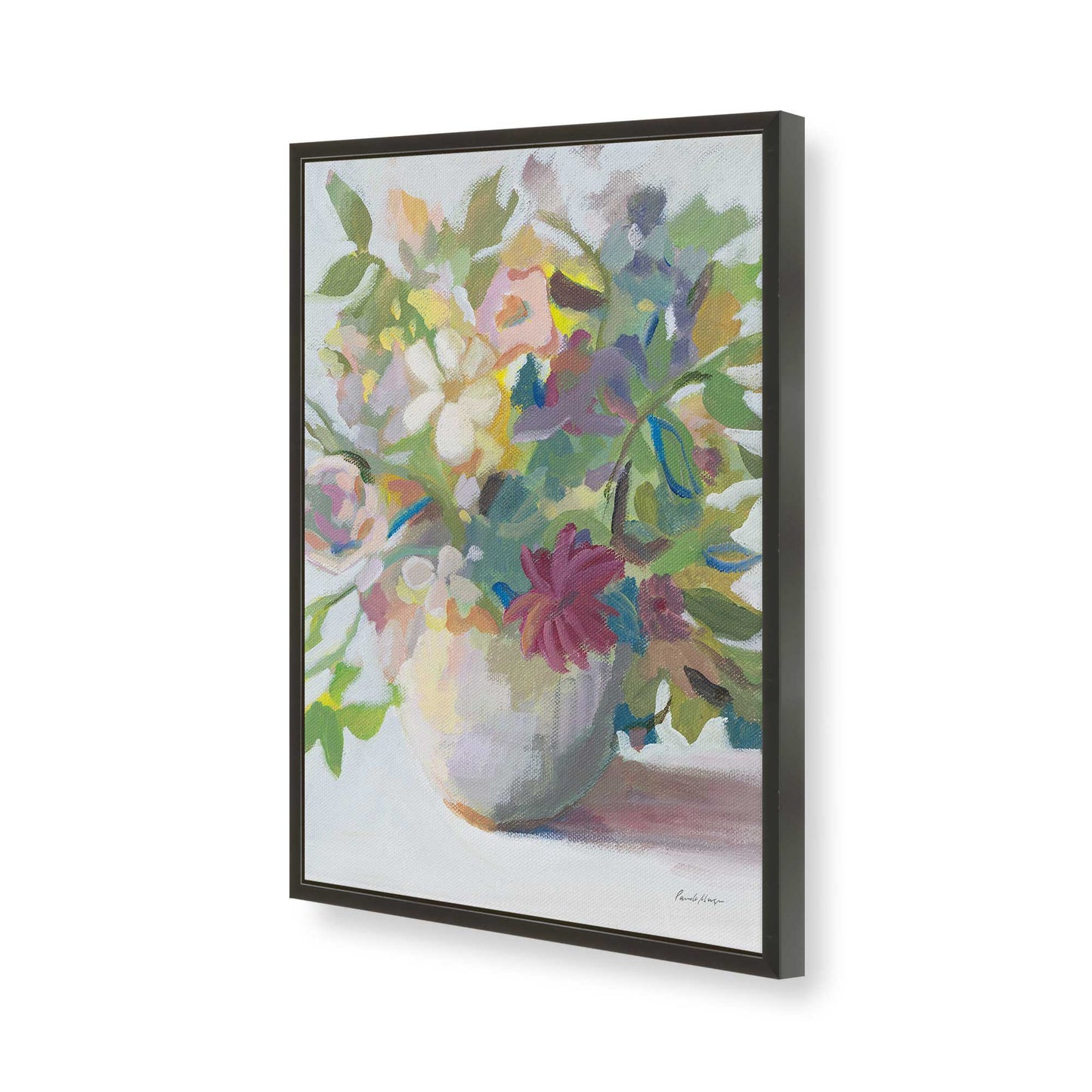 [Color:Satin Black], Picture of art in a Satin Black frame of the corner
