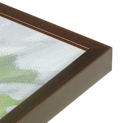 [Color:Brown], Picture of art in a Brown frame at an angle