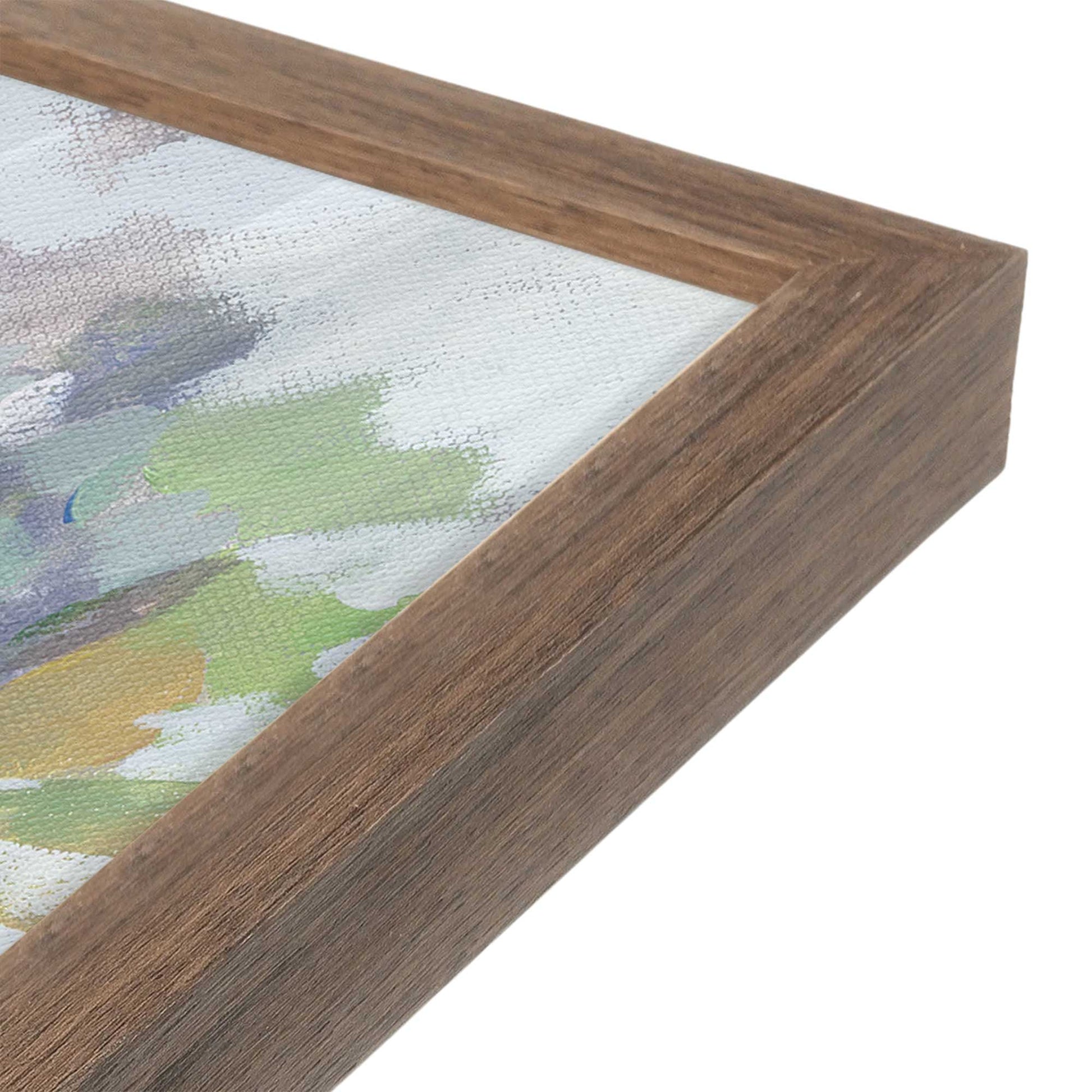 [Color:Walnut], Picture of art in a Walnut frame at an angle
