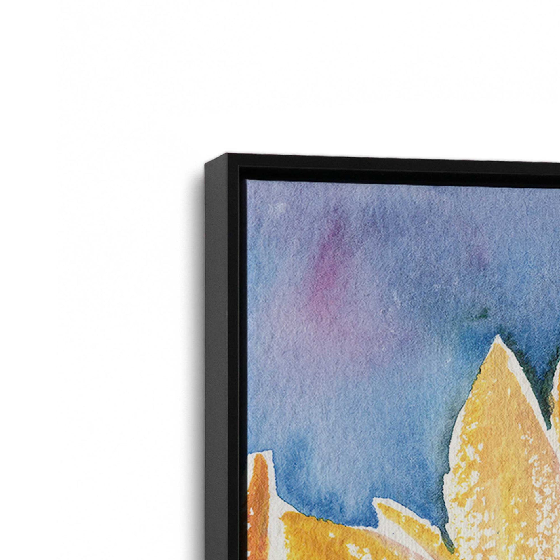 [Color:Satin Black], Picture of art in a Satin Black frame at an angle