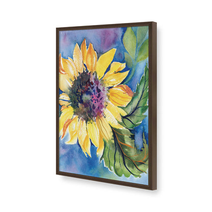 [Color:Brown], Picture of art in a Brown frame of the corner