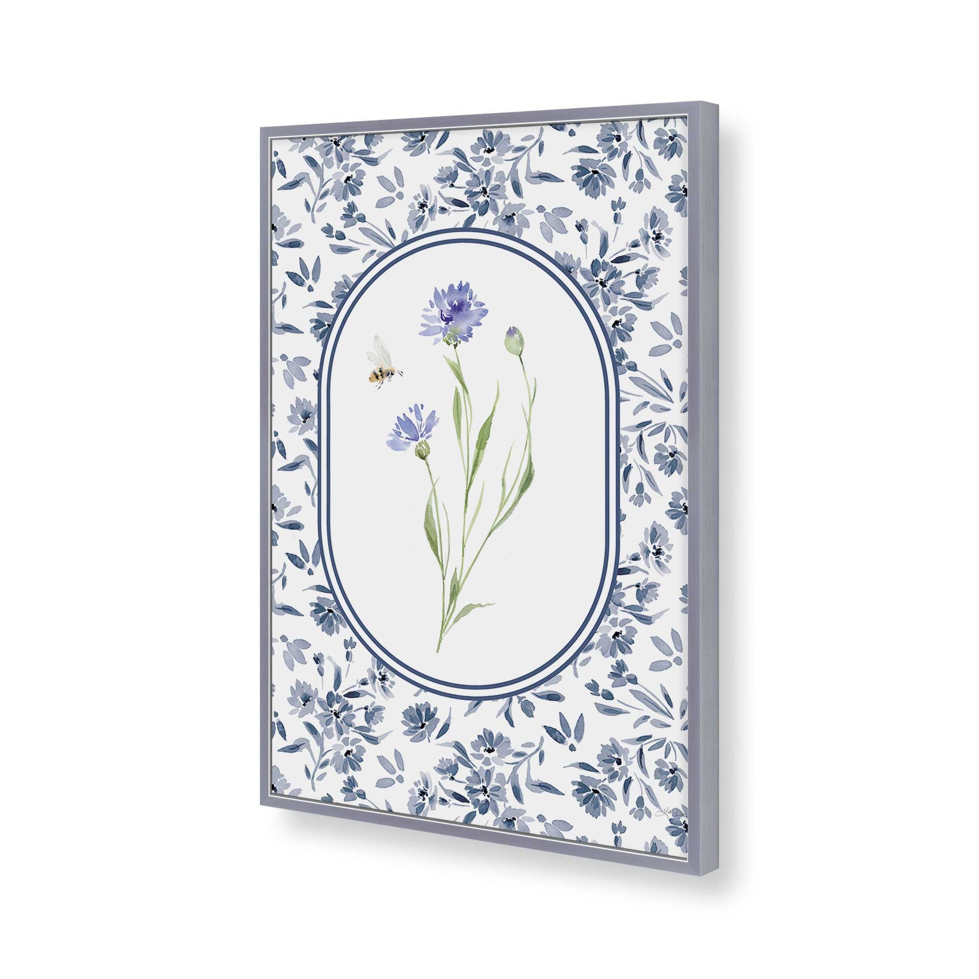 [Color:Polished Chrome], Picture of art in a Polished Chrome frame of the corner