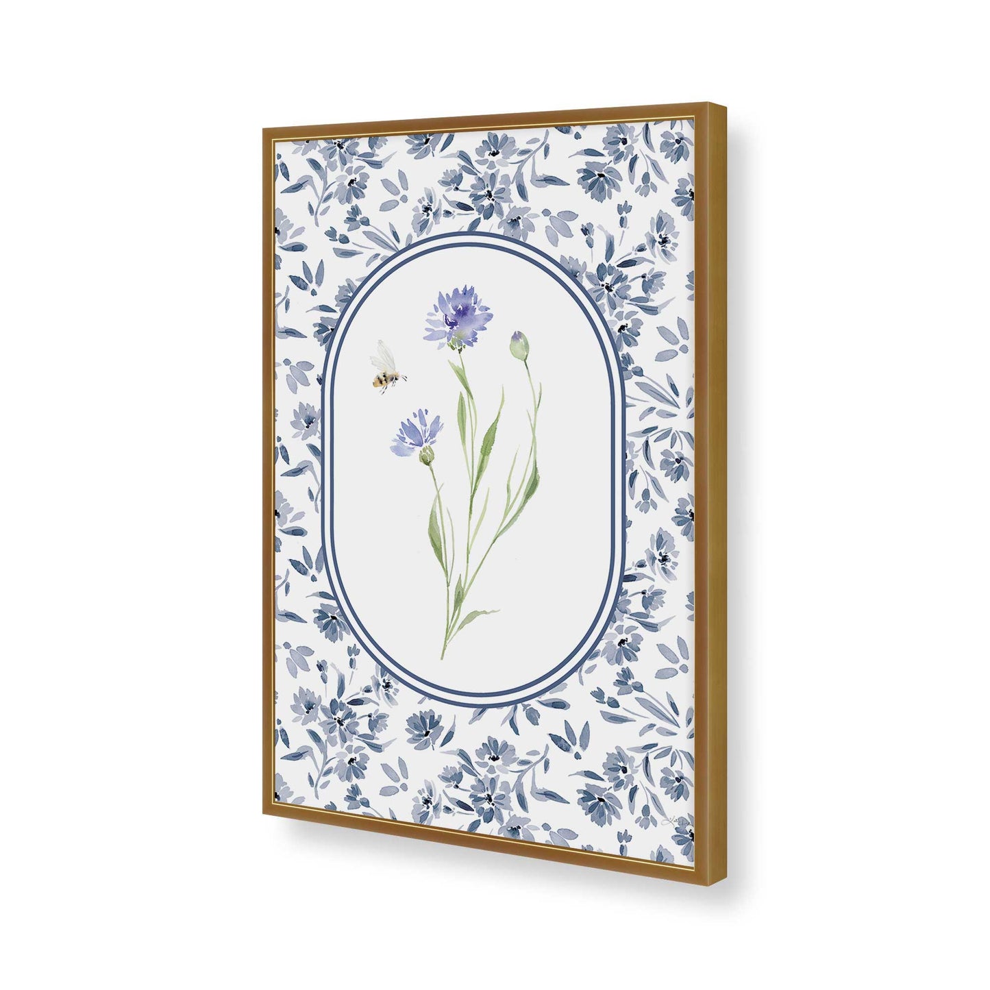 [Color:Polished Gold], Picture of art in a Polished Gold frame of the corner