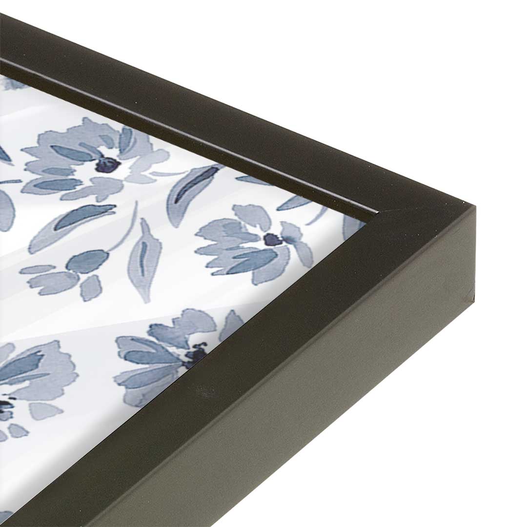 [Color:Satin Black], Picture of art in a Satin Black frame at an angle