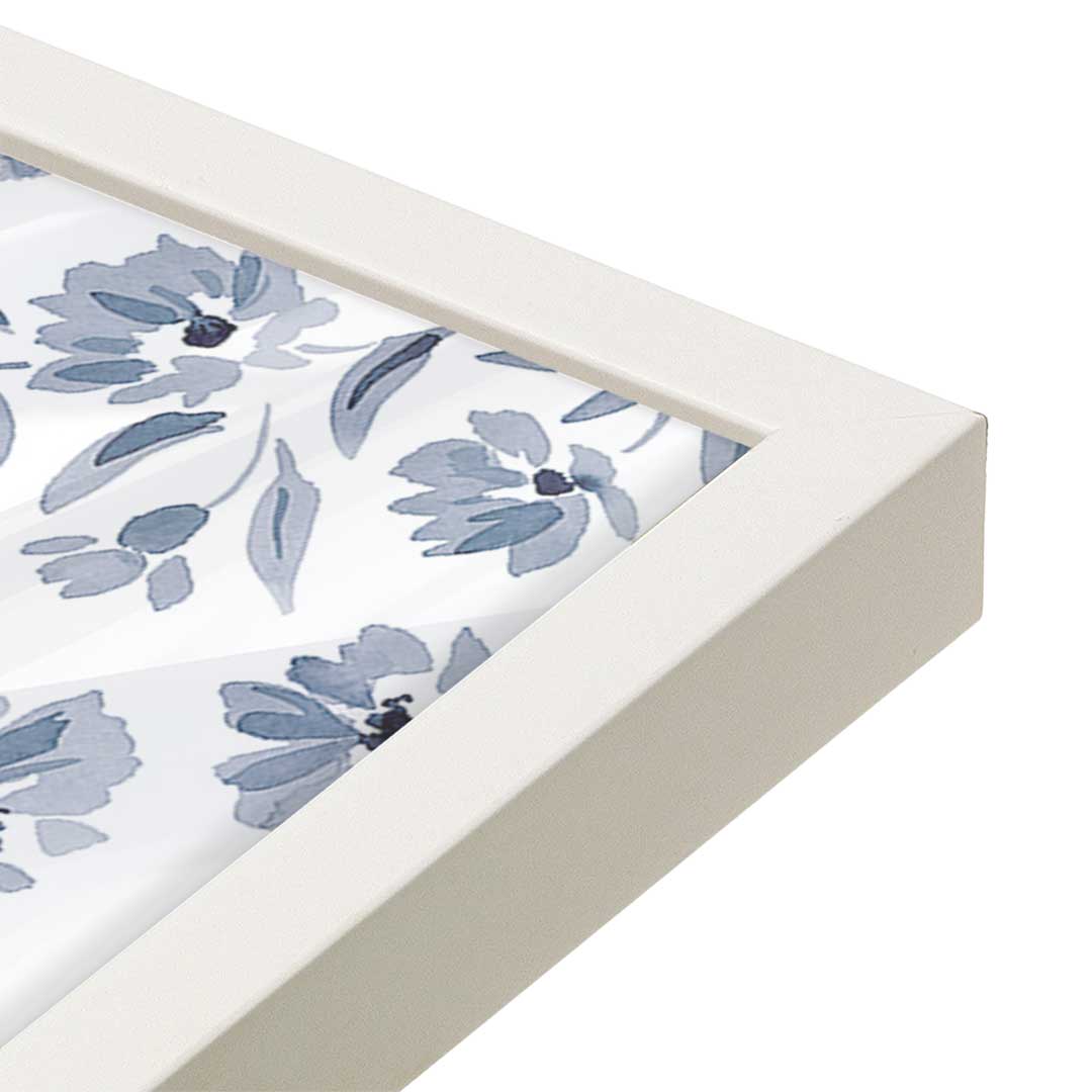 [Color:Opaque White], Picture of art in a Opaque White frame at an angle