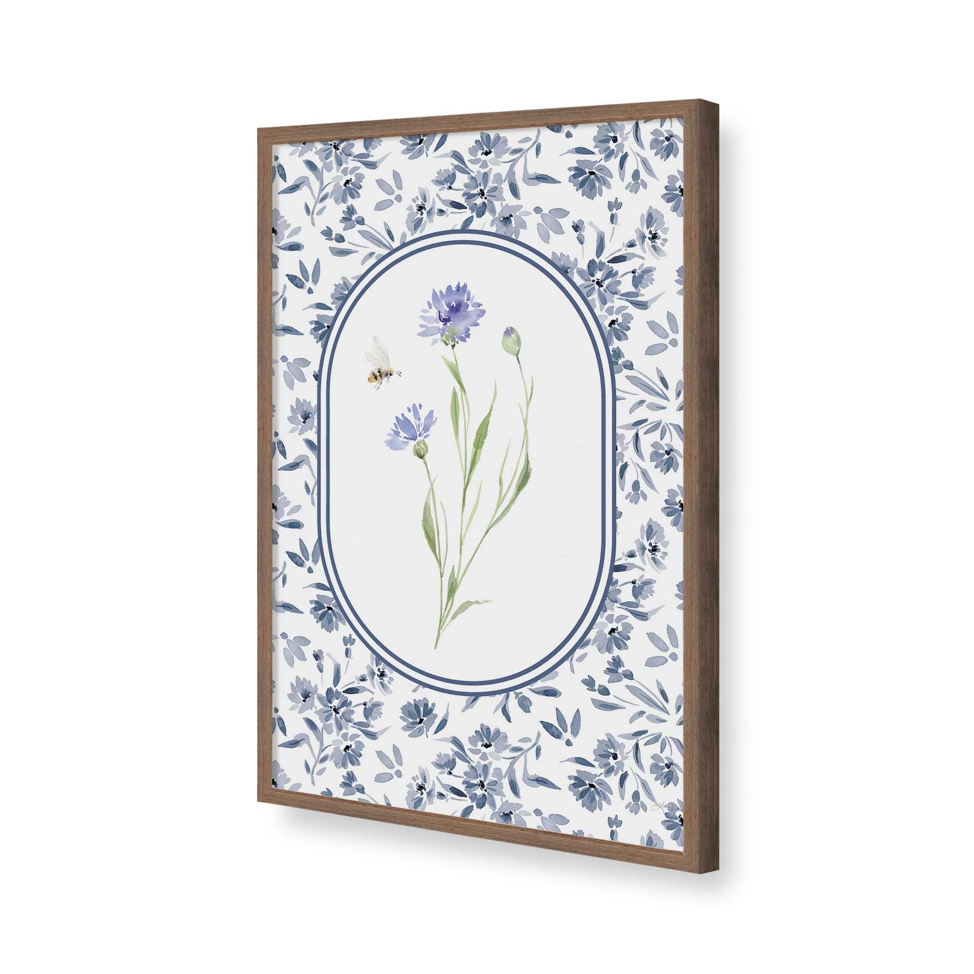 [Color:Walnut], Picture of art in a Walnut frame of the corner