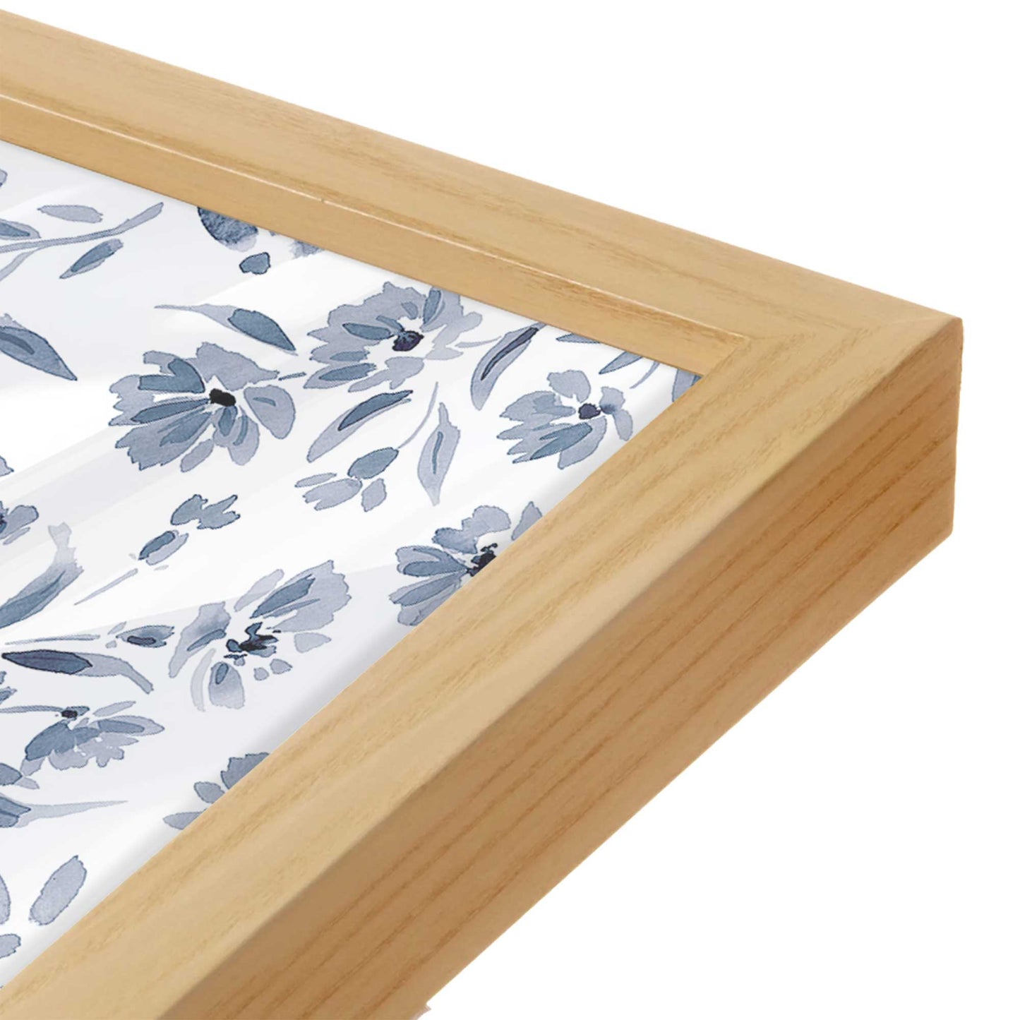 [Color:American Maple], Picture of art in a American Maple frame at an angle