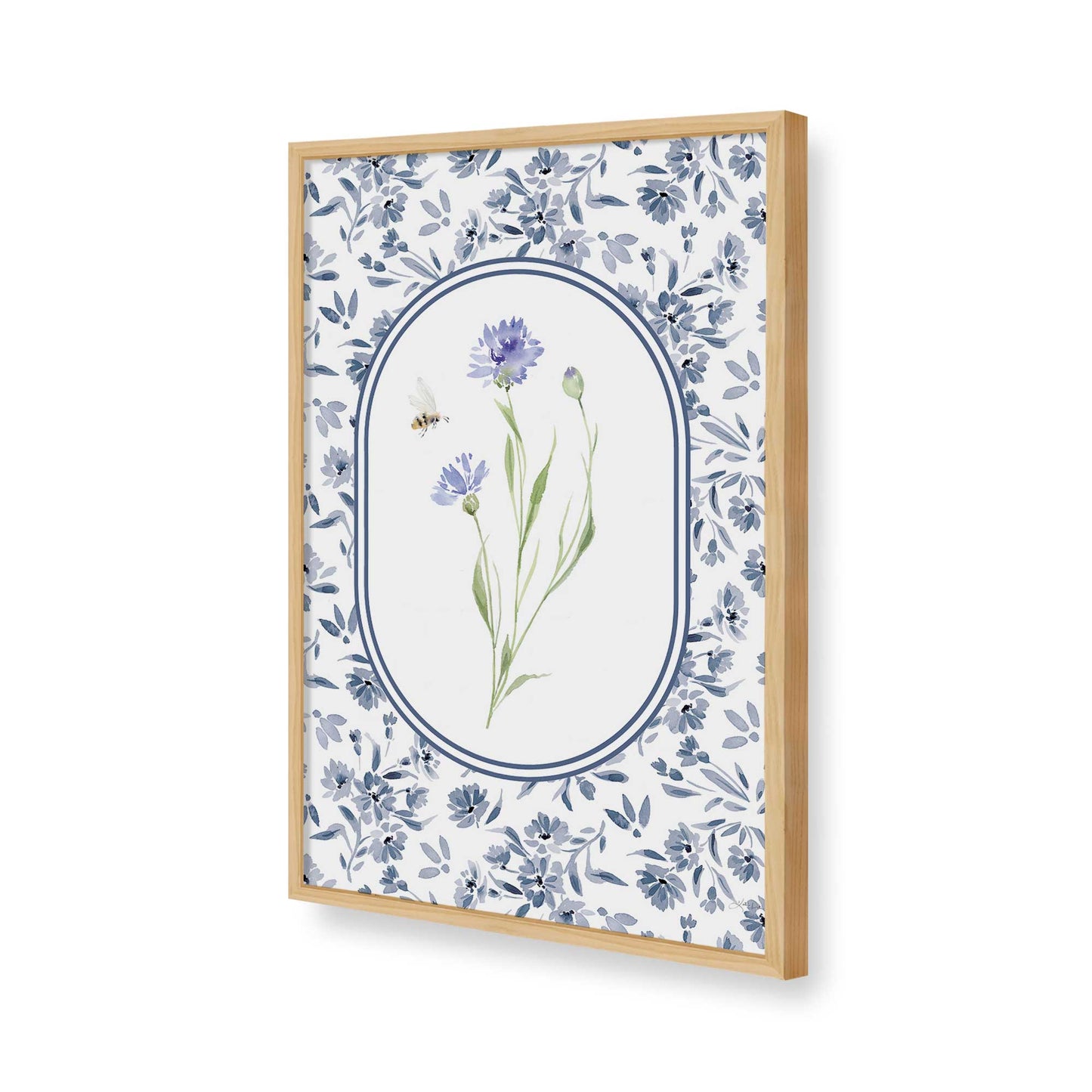 [Color:American Maple], Picture of art in a American Maple frame of the corner