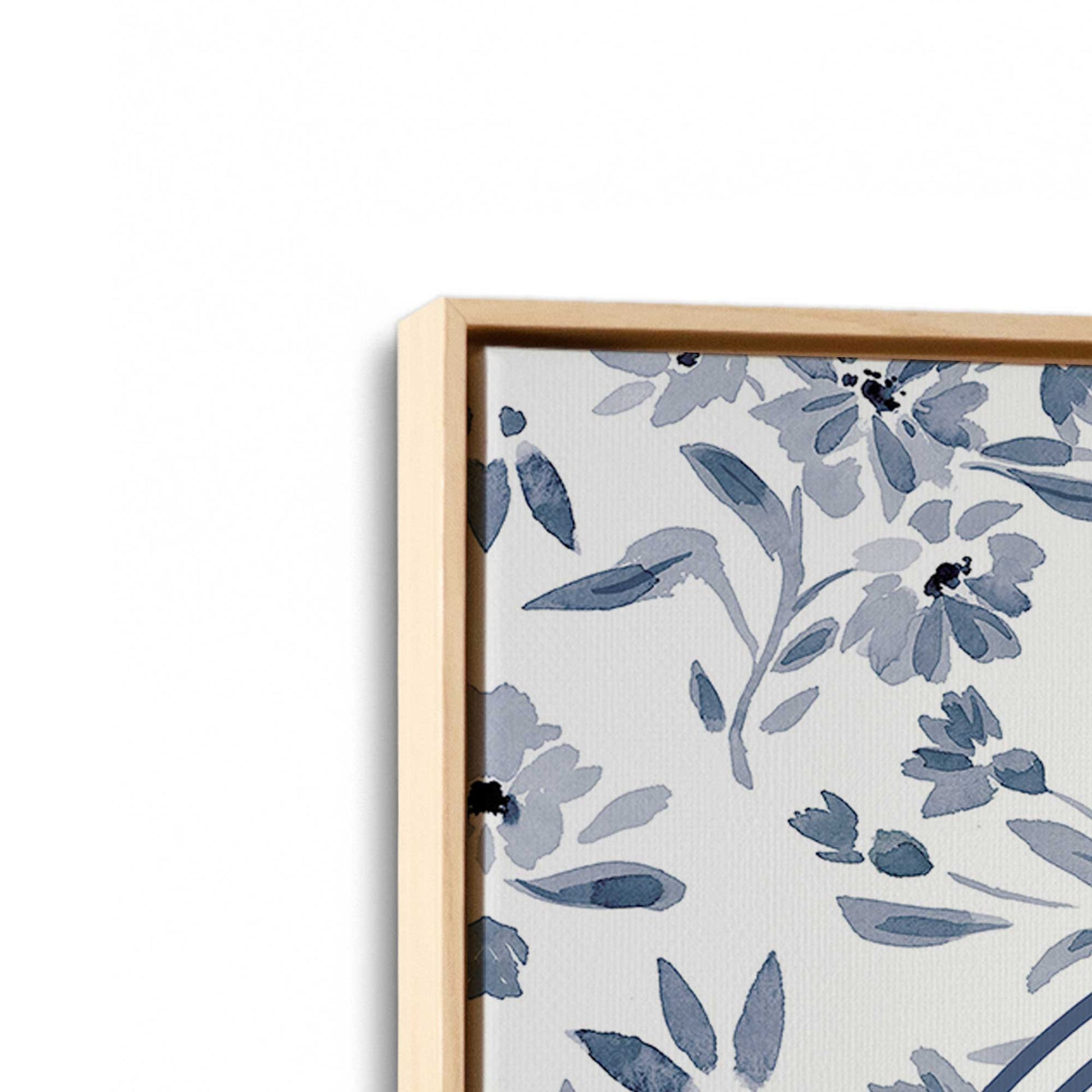 [Color:American Maple], Picture of art in a American Maple frame at an angle
