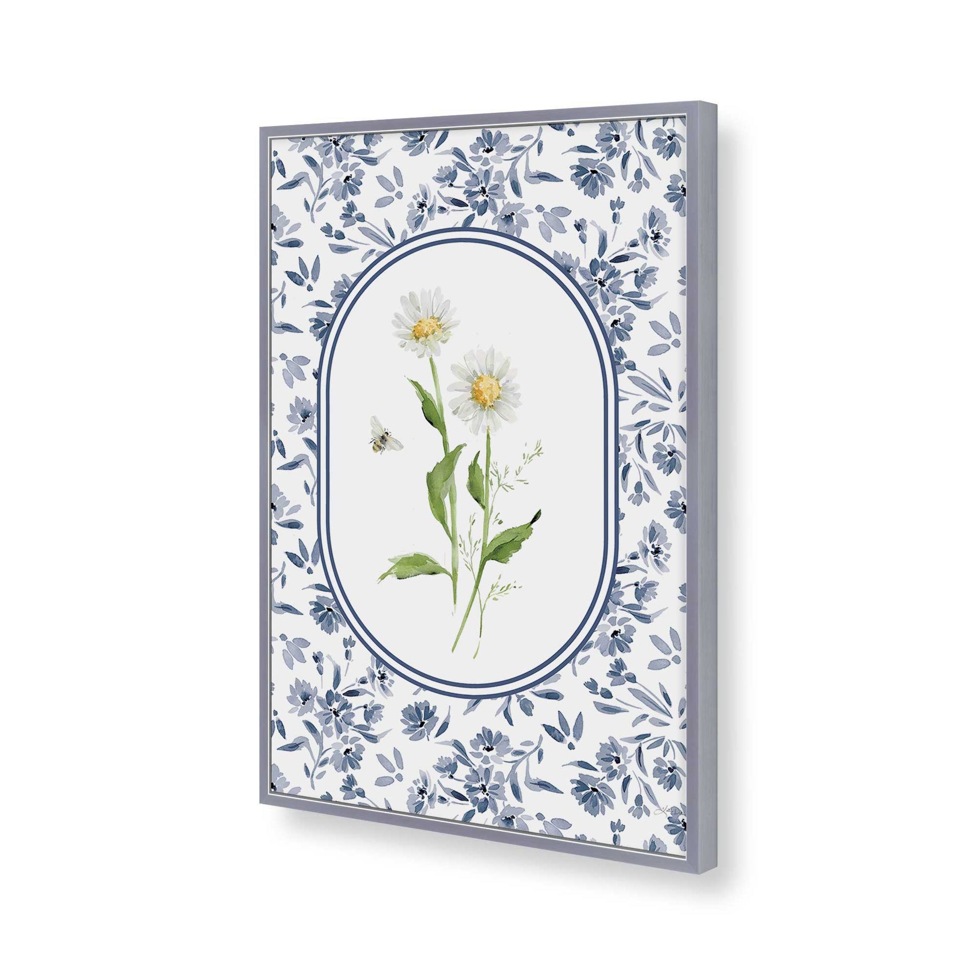 [Color:Polished Chrome], Picture of art in a Polished Chrome frame of the corner