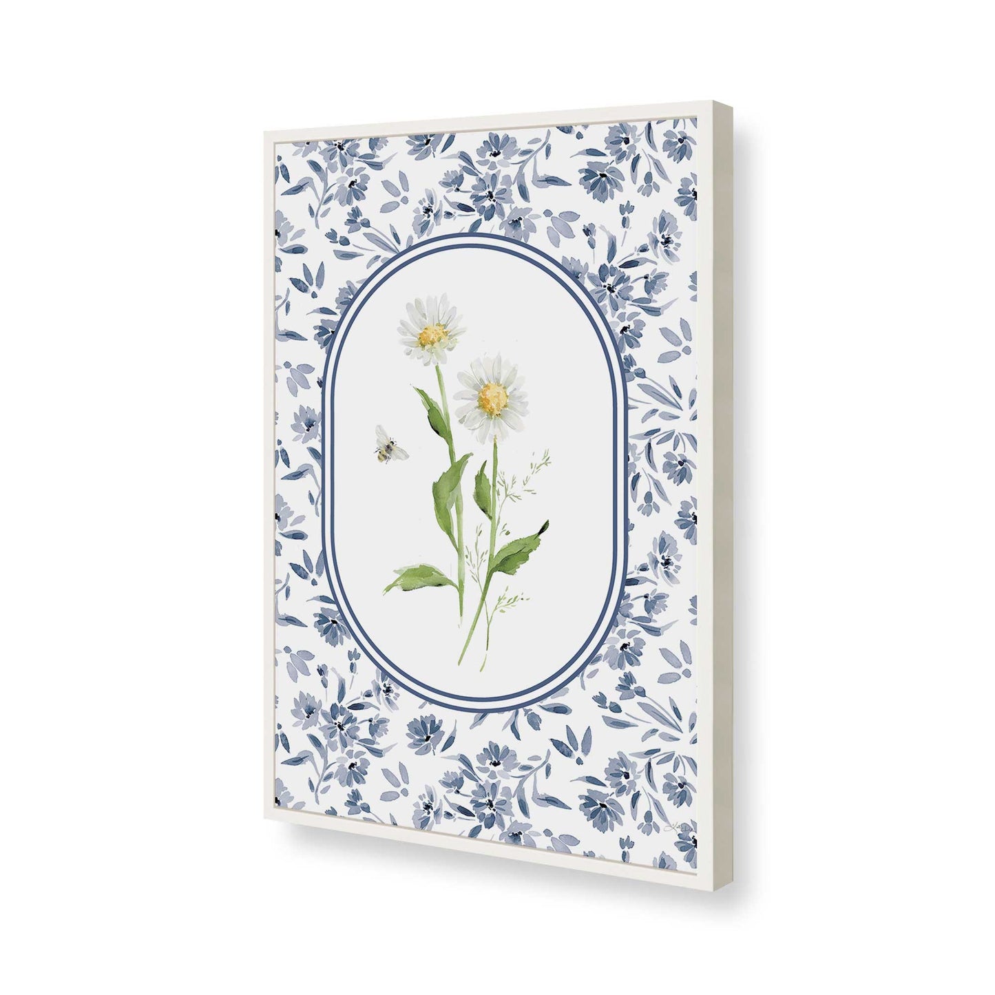 [Color:Opaque White], Picture of art in a Opaque White frame of the corner