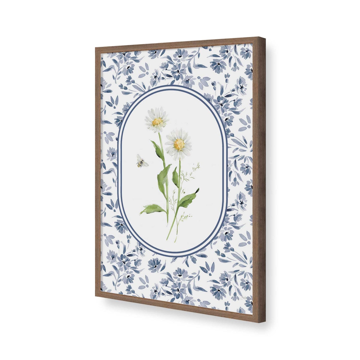 [Color:Walnut], Picture of art in a Walnut frame of the corner