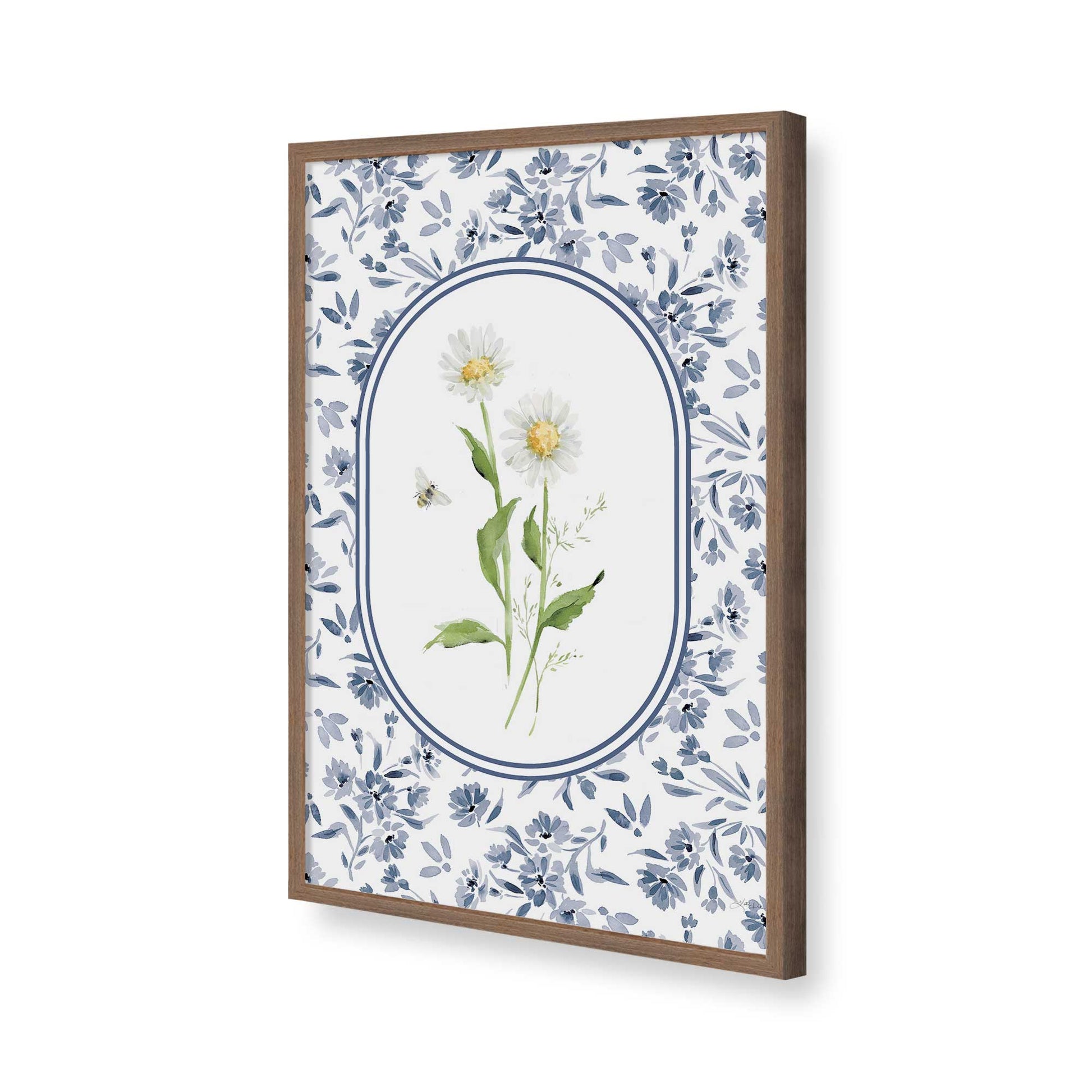 [Color:Walnut], Picture of art in a Walnut frame of the corner