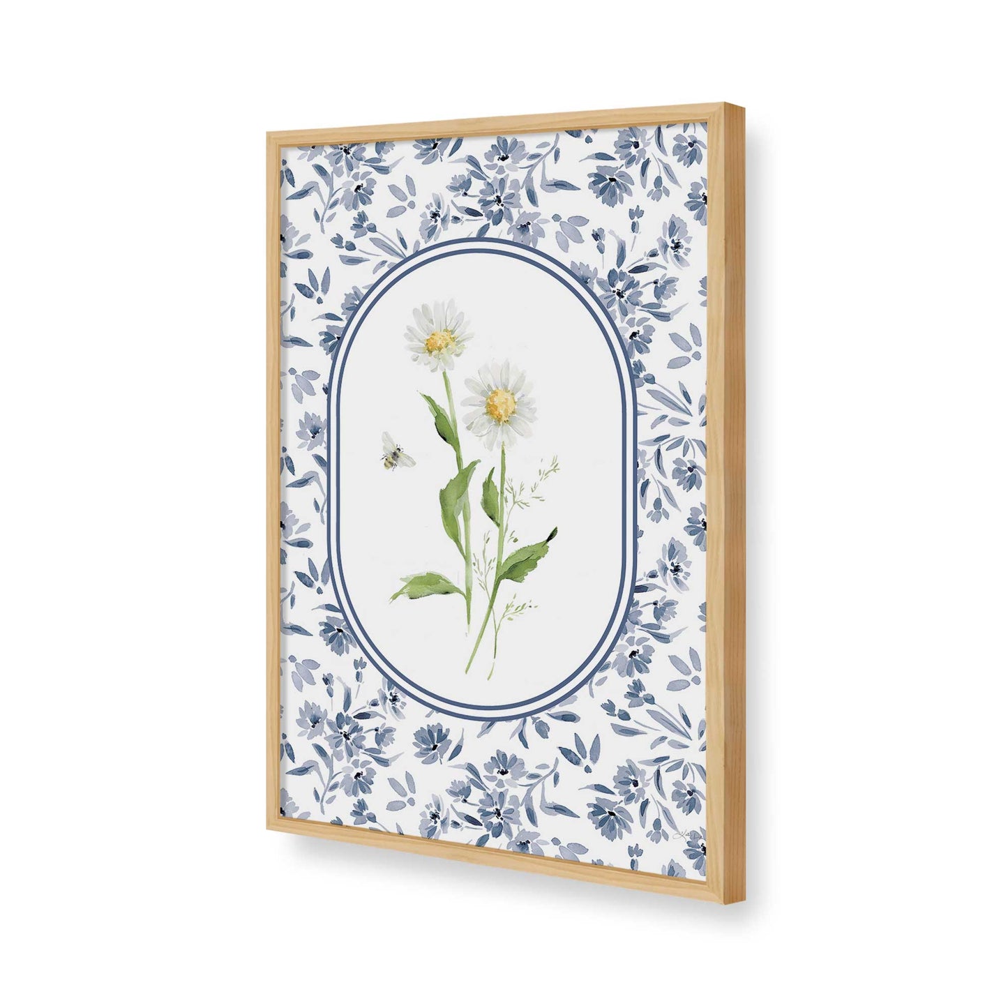 [Color:American Maple], Picture of art in a American Maple frame of the corner