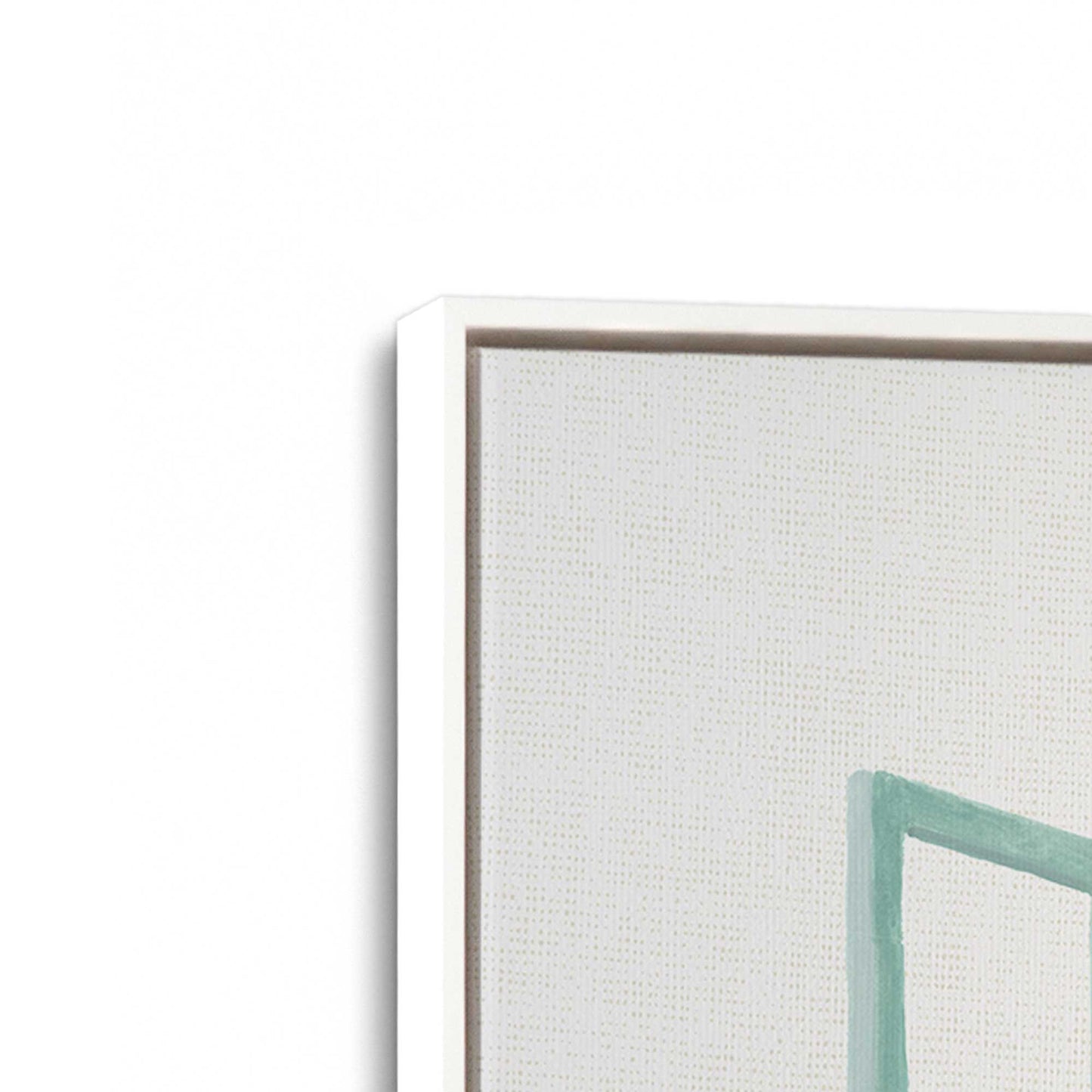 [Color:Opaque White], Picture of art in a White frame at an angle