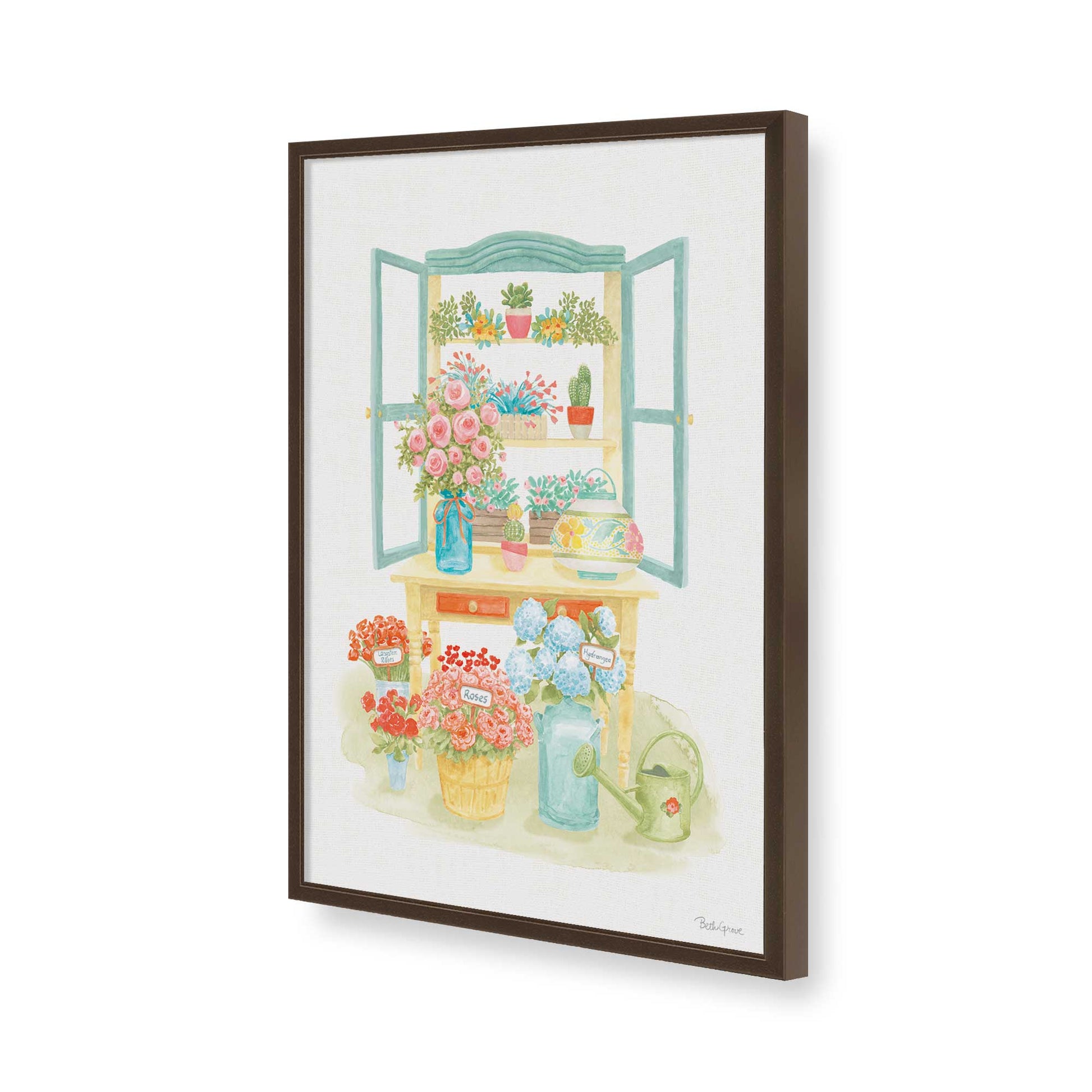 [Color:Belvinder Brown], Picture of art in a Belvinder Brown frame of the corner