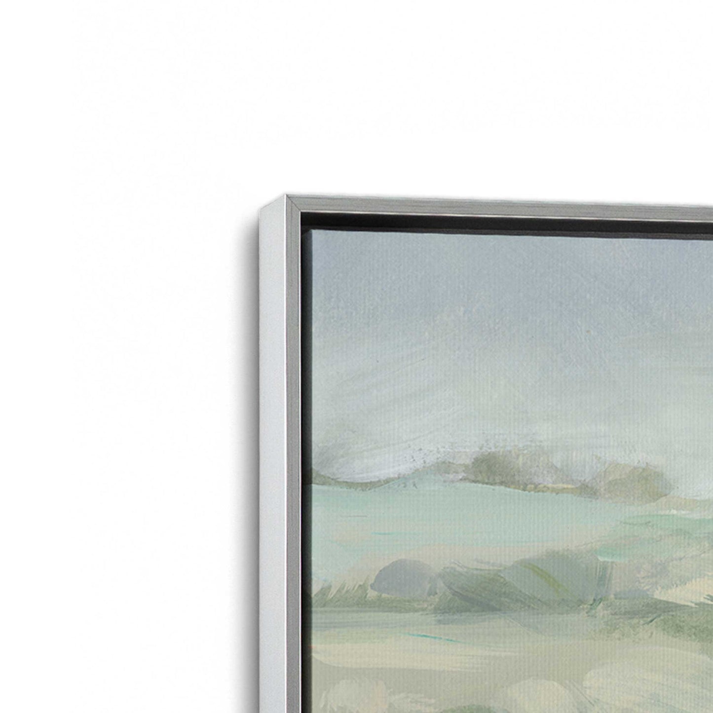 [Color:Polished Chrome], Picture of art in a Polished Chrome frame at an angle