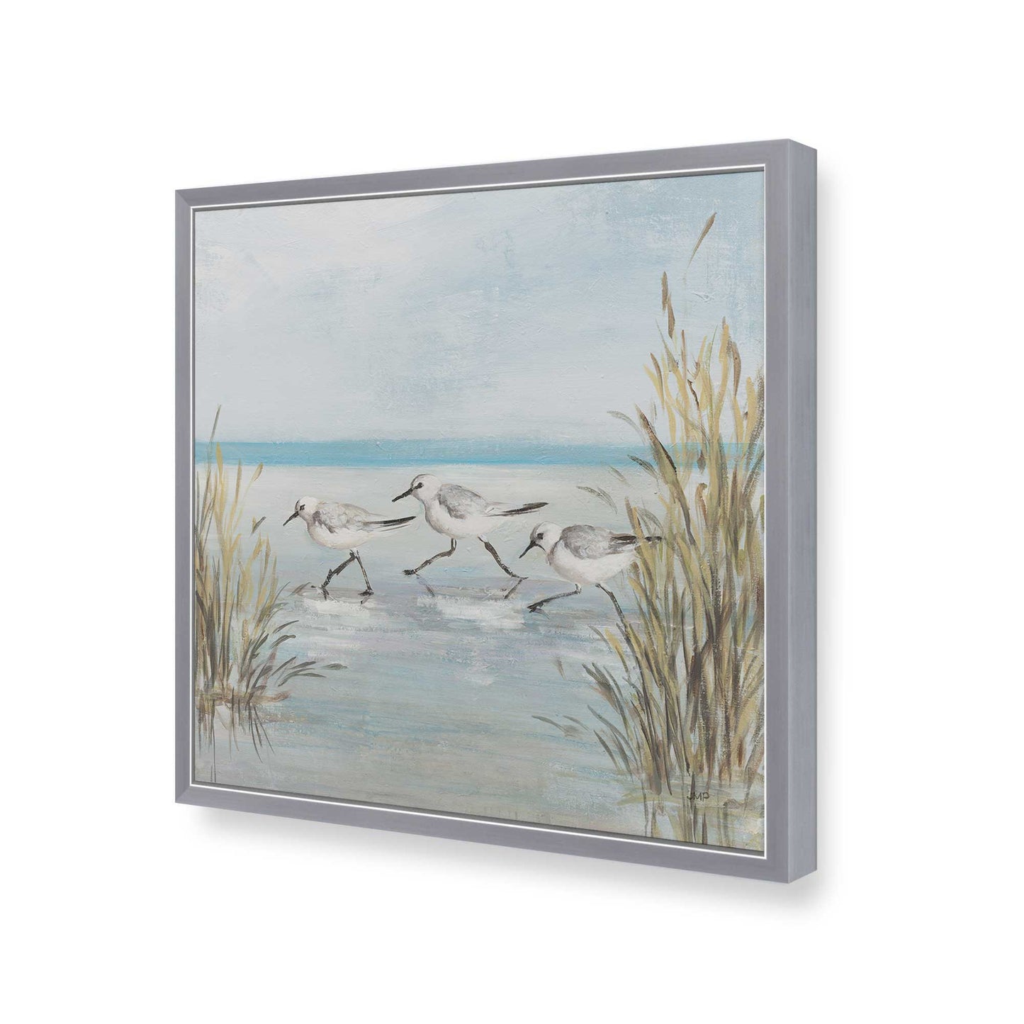 [Color:Polished Chrome], Picture of art in a Polished Chrome frame of the corner