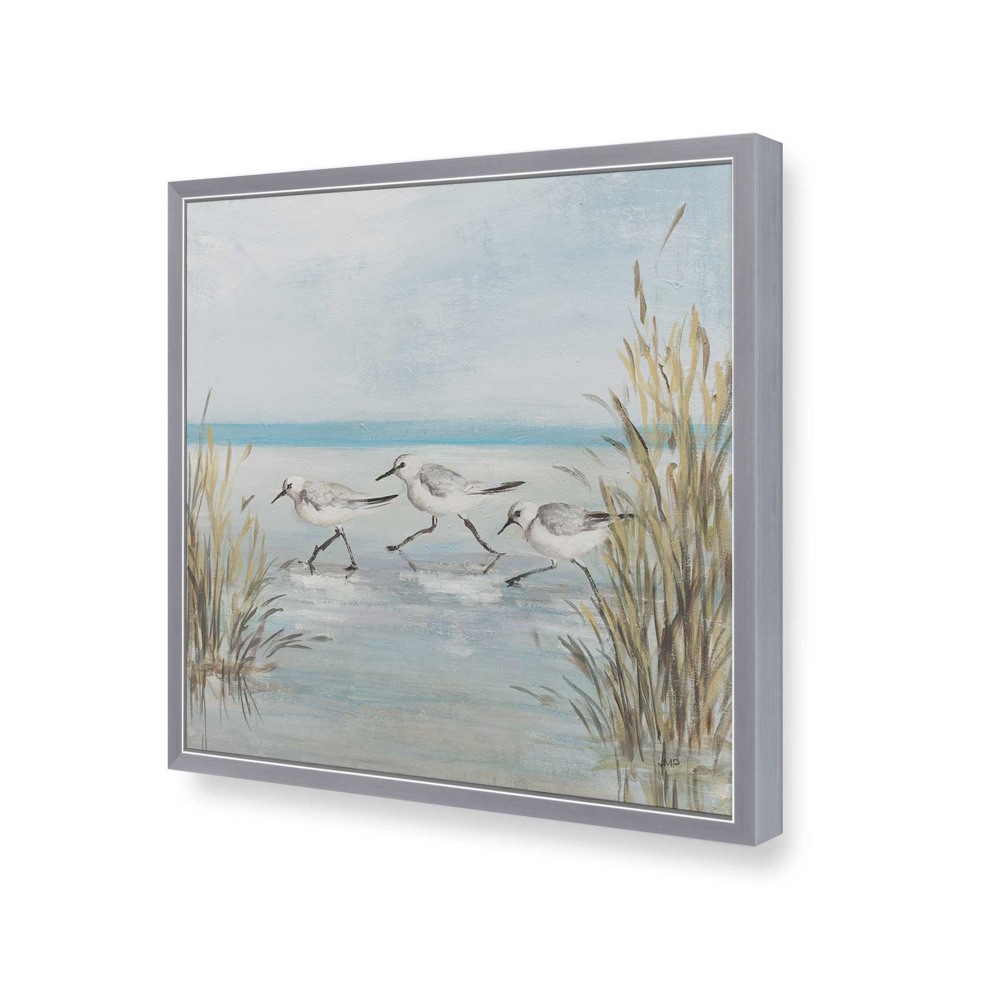 [Color:Polished Chrome], Picture of art in a Polished Chrome frame of the corner