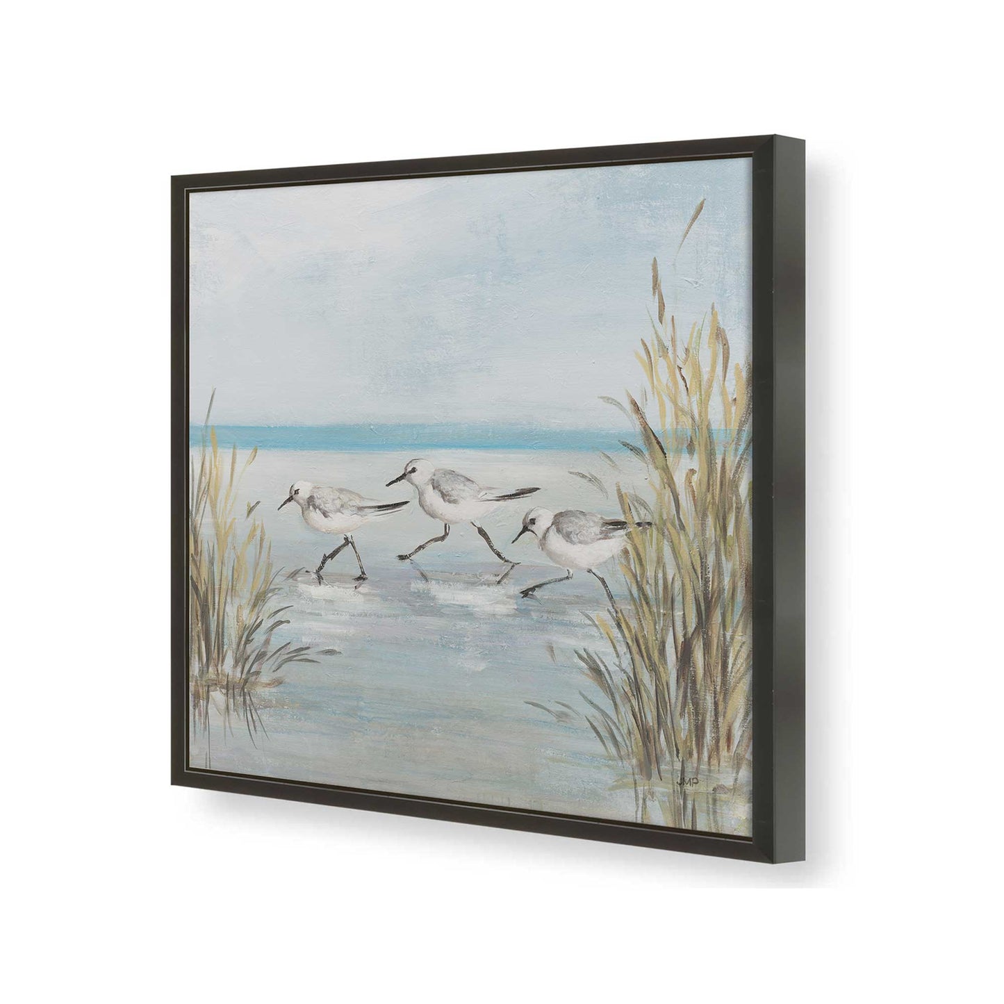 [Color:Satin Black], Picture of art in a Satin Black frame of the corner