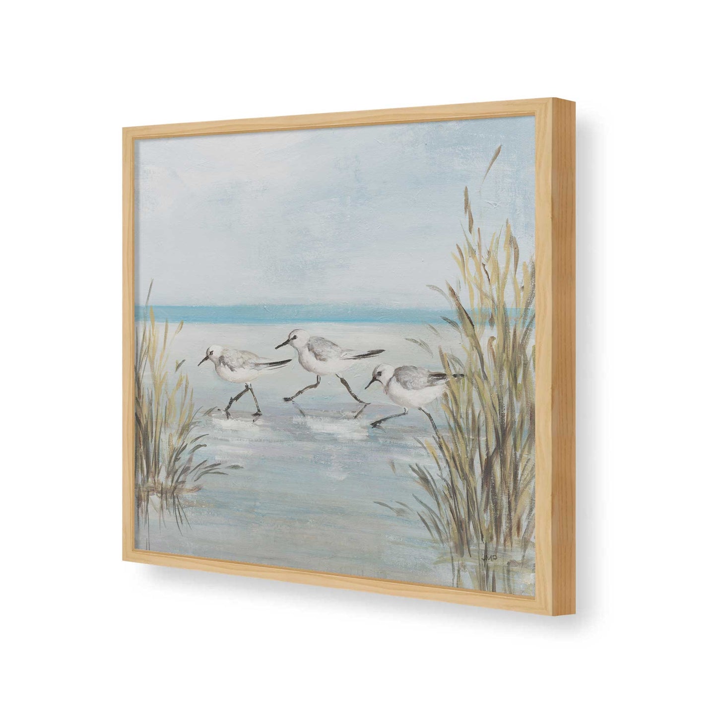 [Color:American Maple], Picture of art in a American Maple frame of the corner