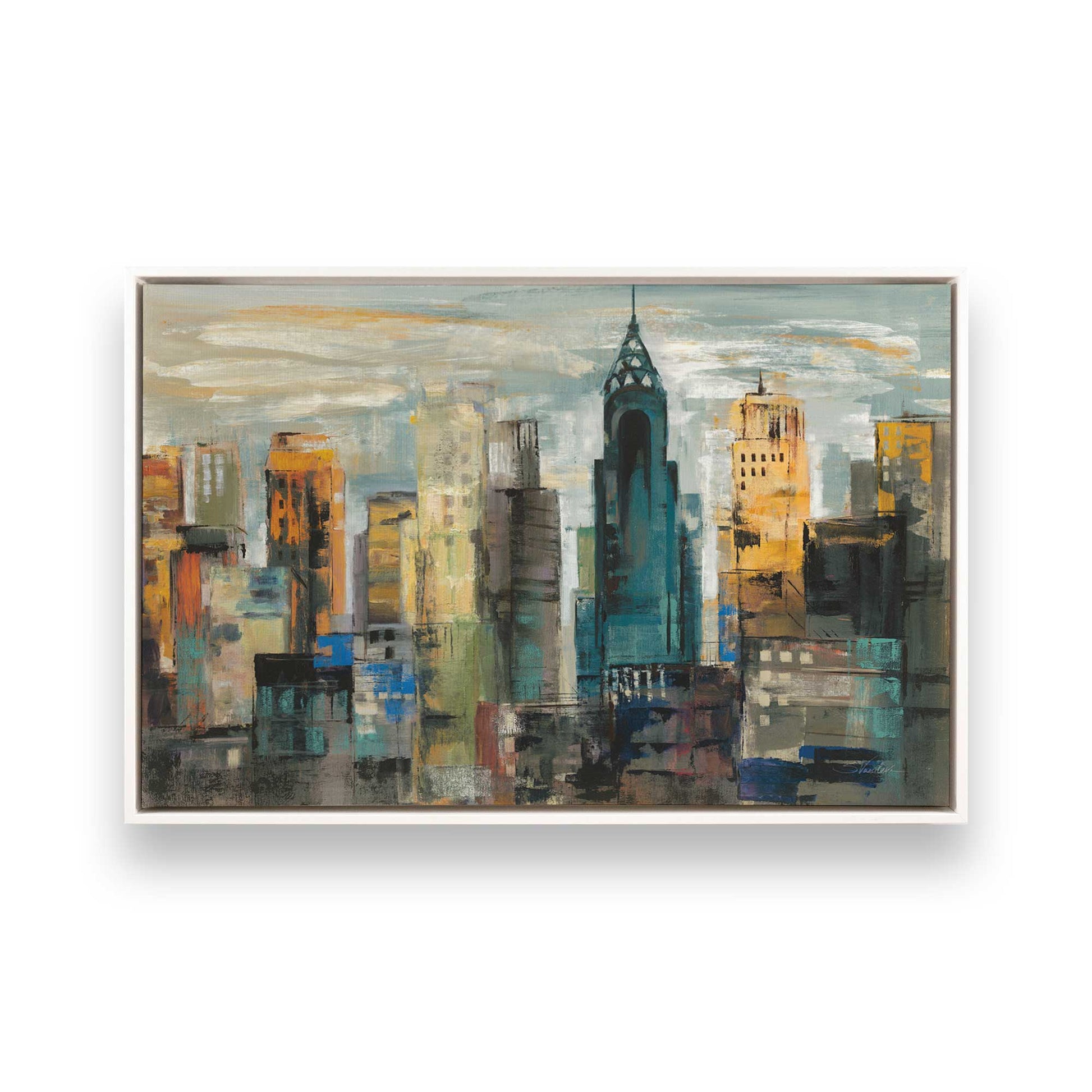 [Color:Opaque White], Picture of art in a White frame