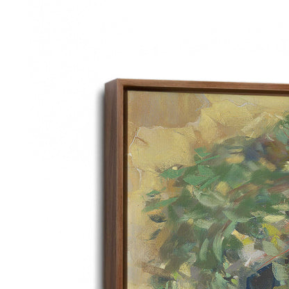 [Color:Walnut], Picture of art in a Walnut frame at an angle