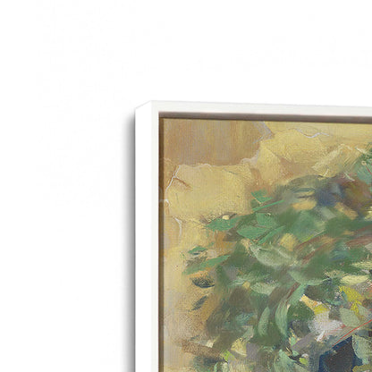 [Color:Opaque White], Picture of art in a White frame at an angle