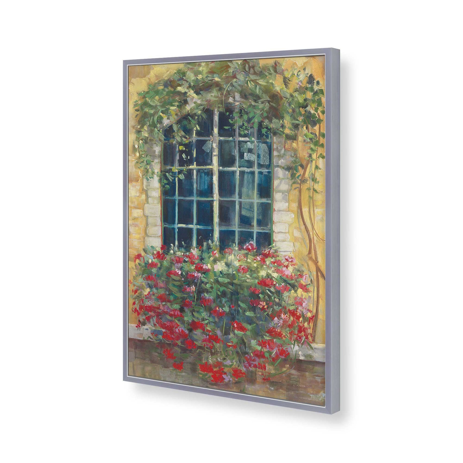 [Color:Polished Chrome], Picture of art in a Polished Chrome frame of the corner