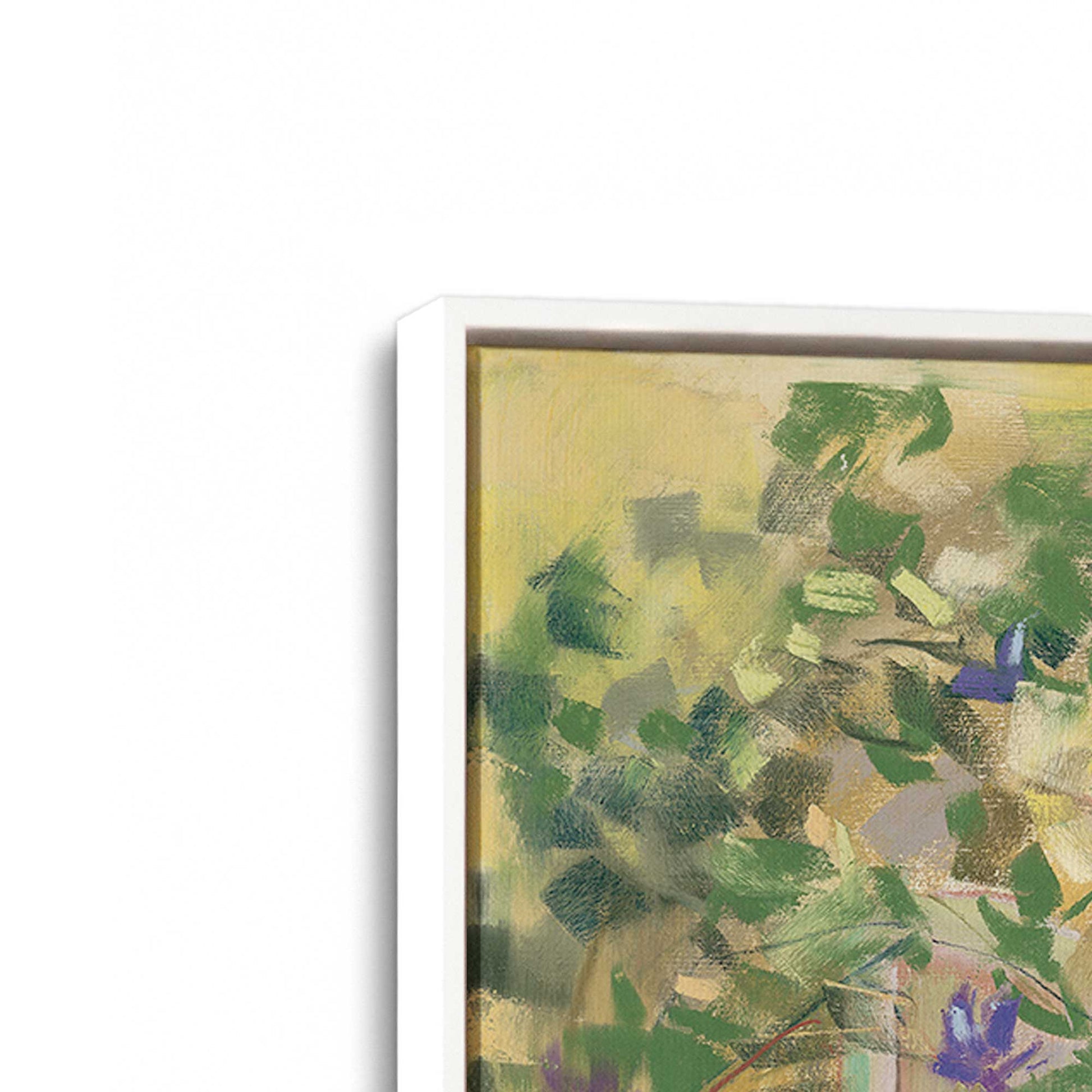[Color:Opaque White], Picture of art in a White frame at an angle