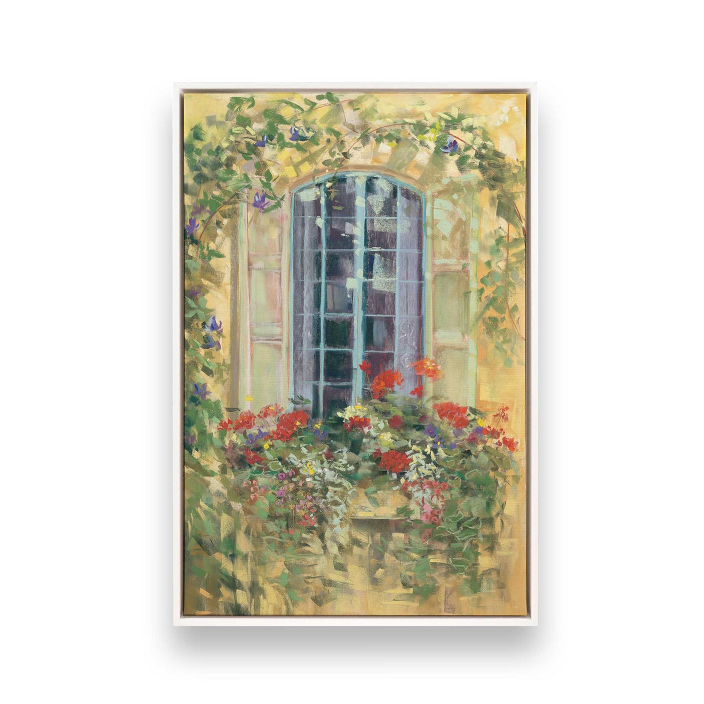 [Color:Opaque White], Picture of art in a White frame