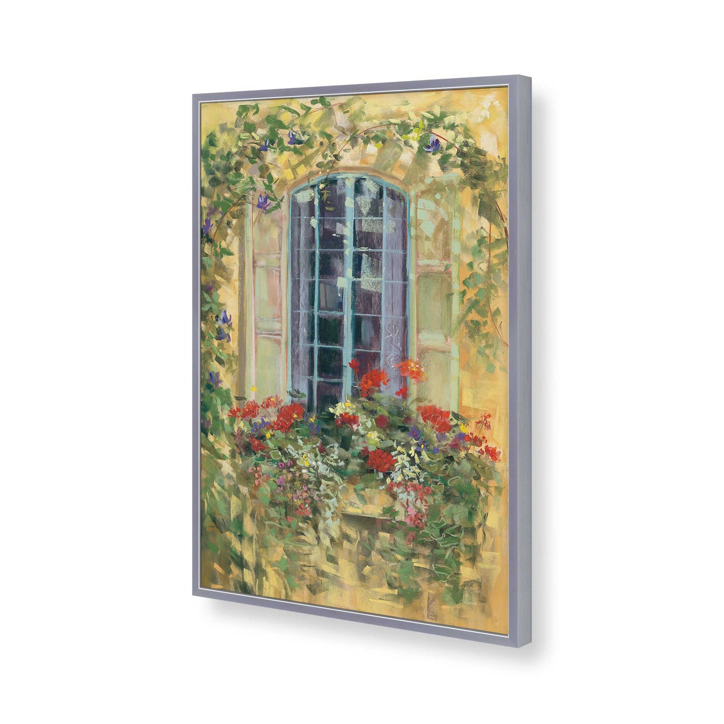 [Color:Polished Chrome], Picture of art in a Polished Chrome frame of the corner