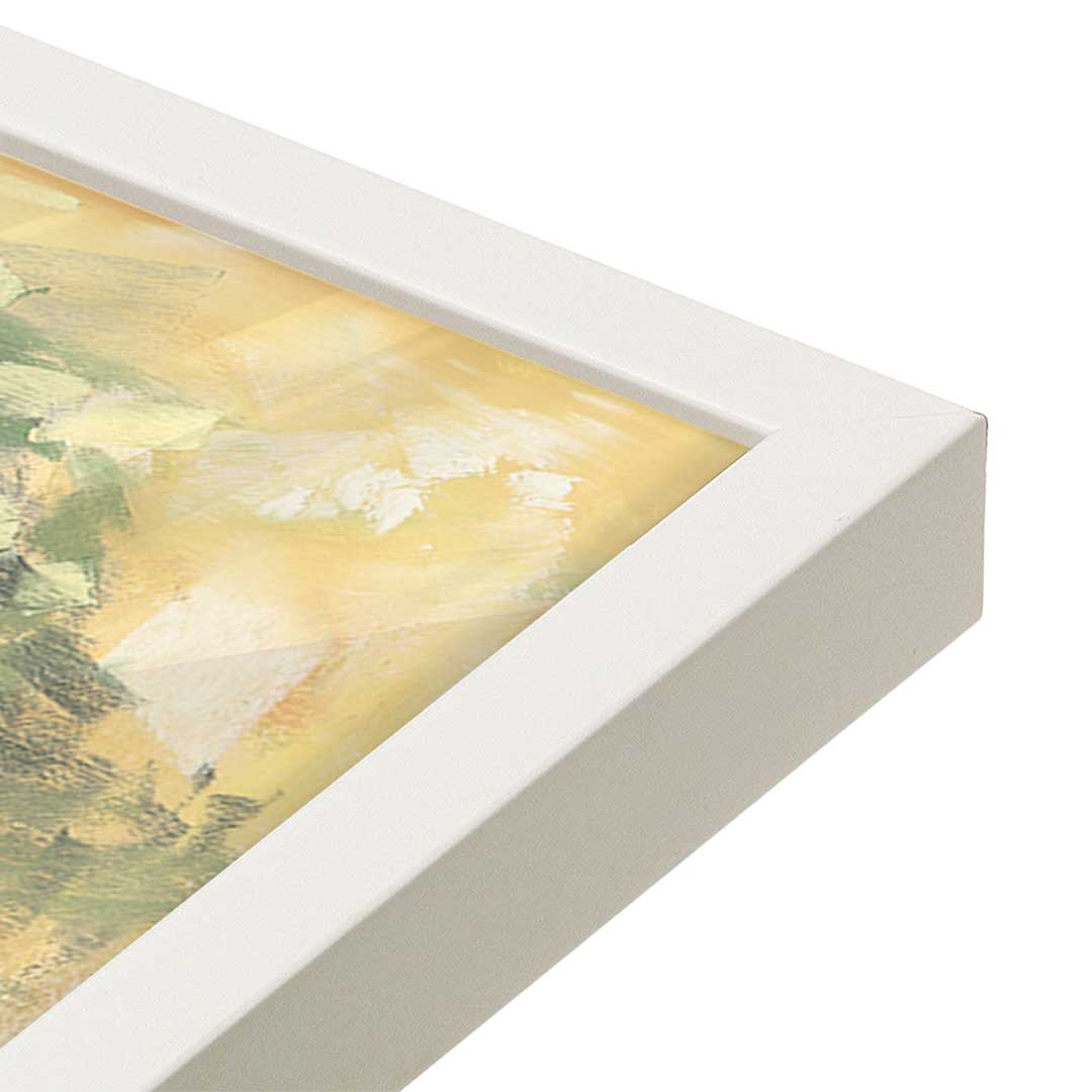 [Color:Opaque White], Picture of art in a Opaque White frame at an angle