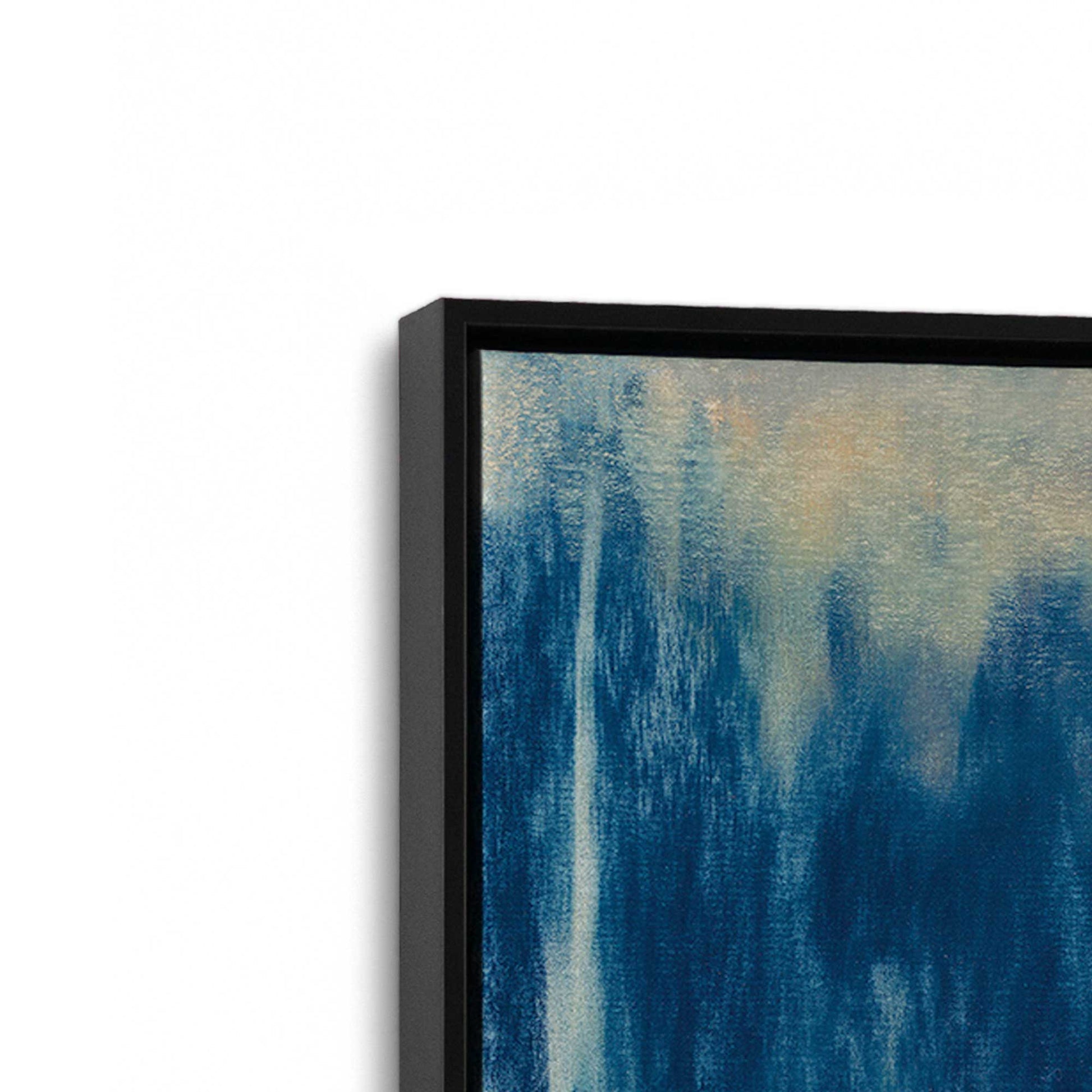 [Color:Satin Black], Picture of art in a Satin Black frame at an angle