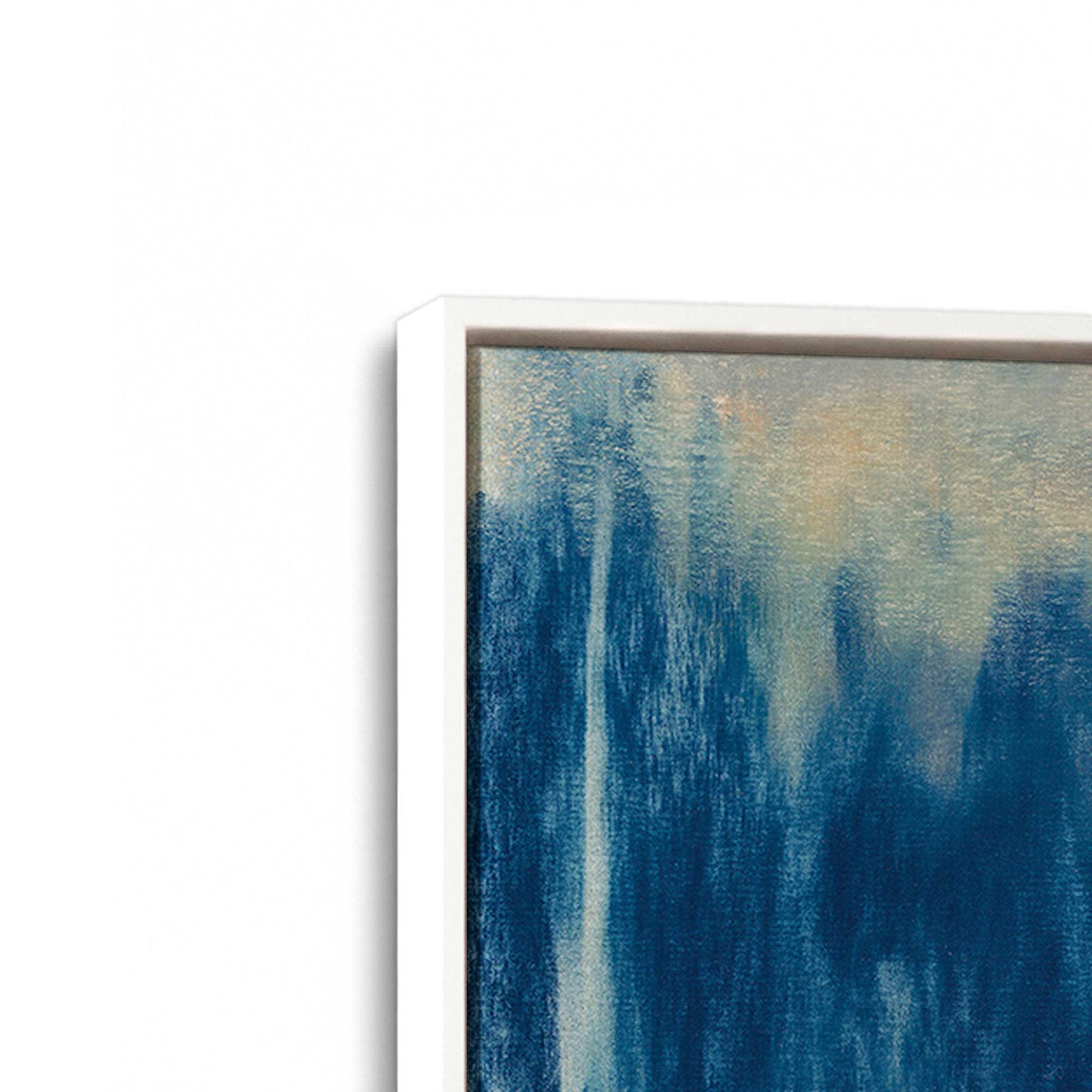 [Color:Opaque White], Picture of art in a White frame at an angle