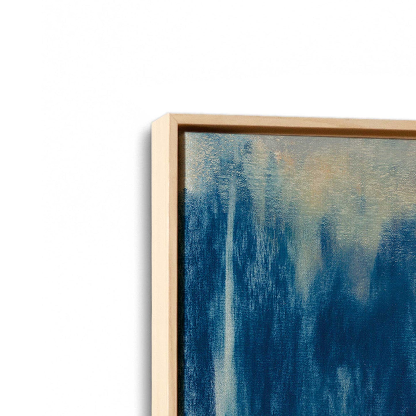 [Color:American Maple], Picture of art in a American Maple frame at an angle