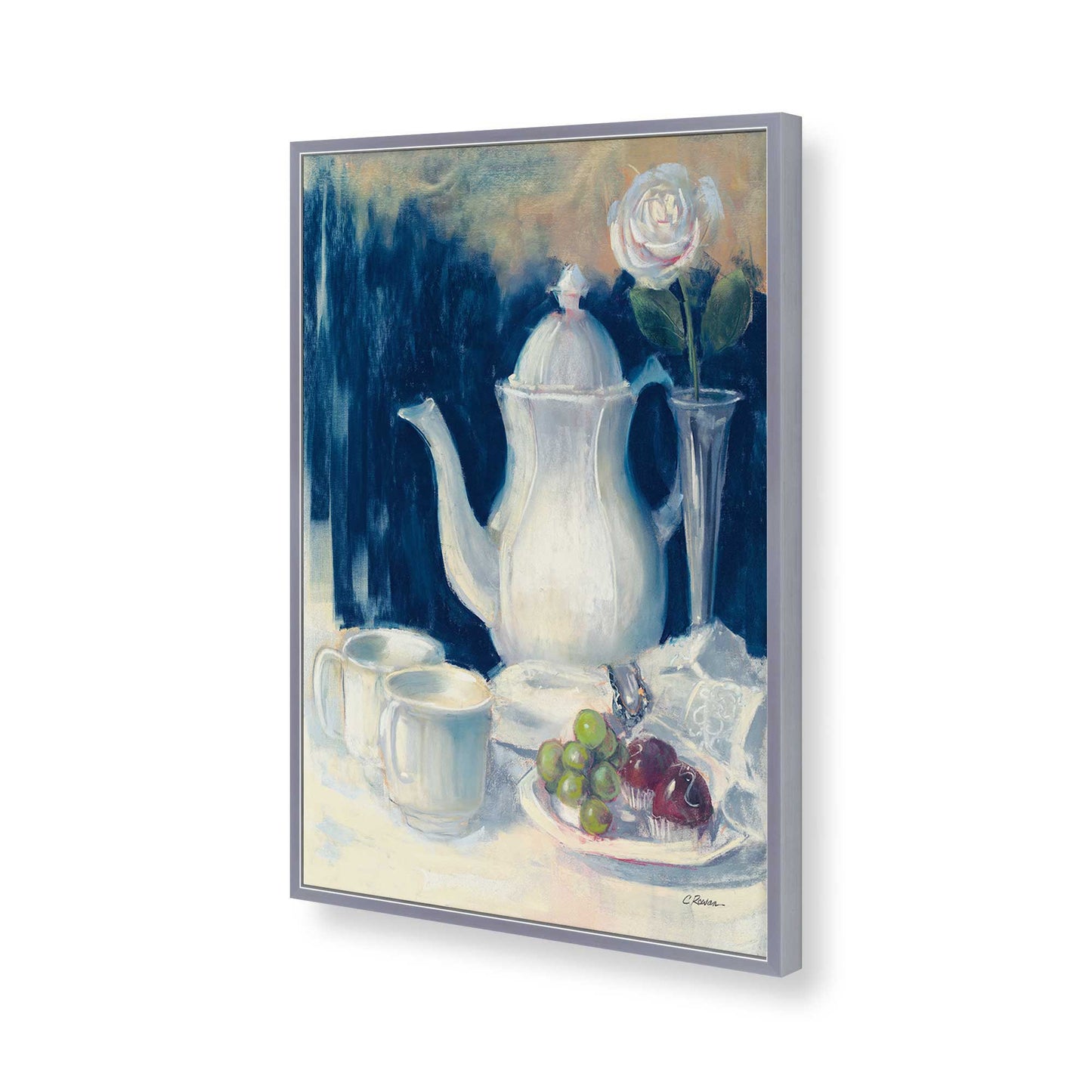 [Color:Polished Chrome], Picture of art in a Polished Chrome frame of the corner