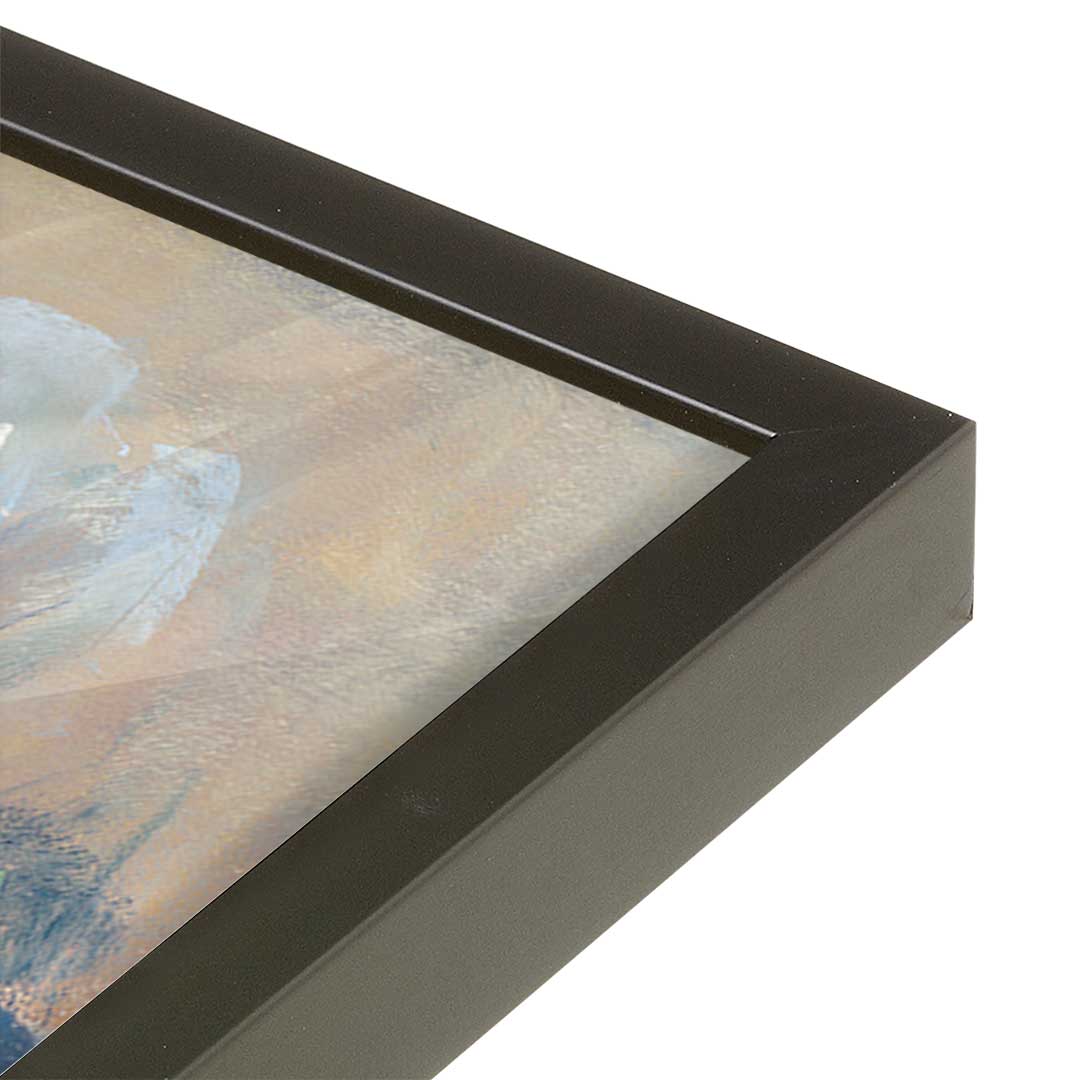 [Color:Satin Black], Picture of art in a Satin Black frame at an angle